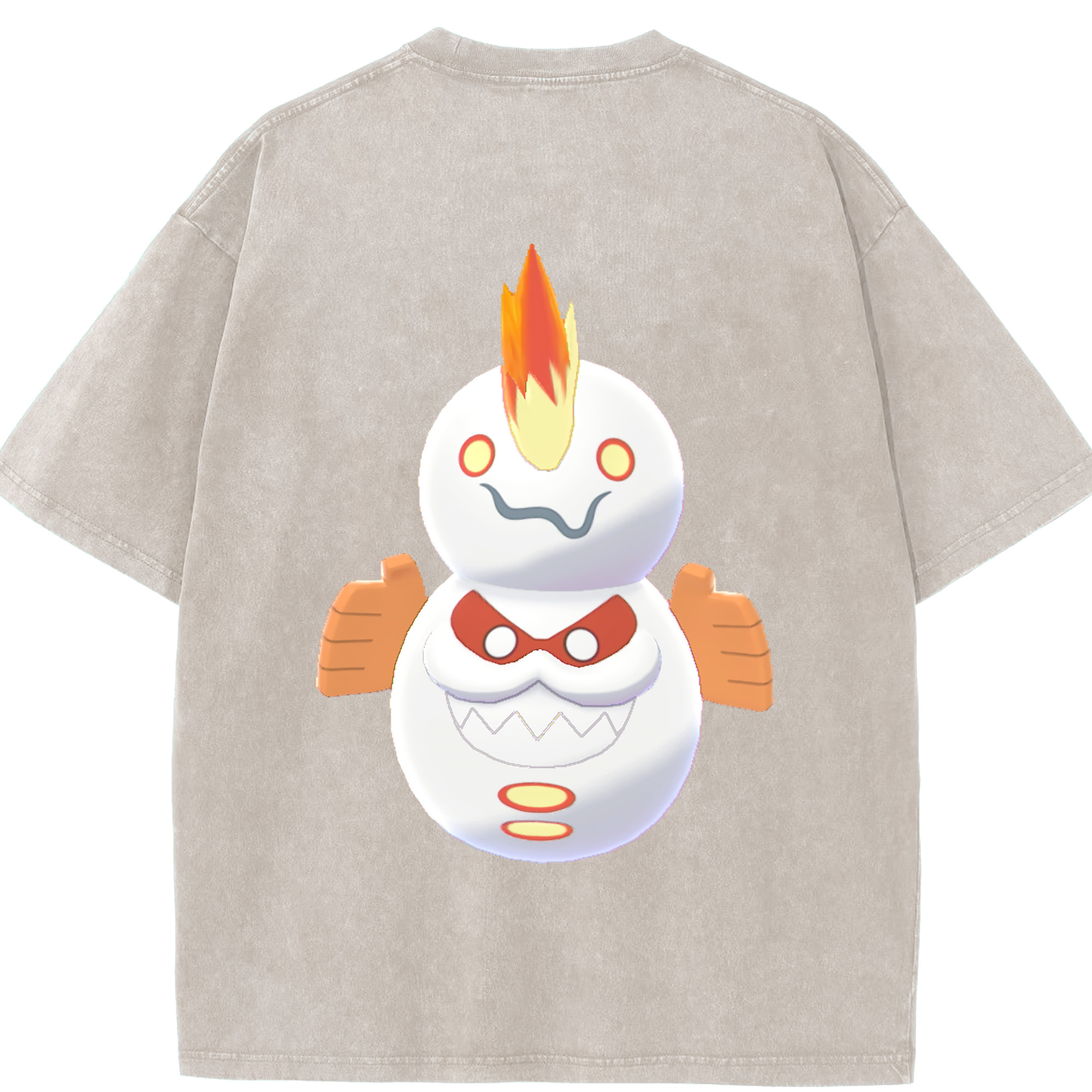 （画像用） ポケットモンスター Pokémon 綿100% ヴィンテージ風 半袖Tシャツ（背面プリント）