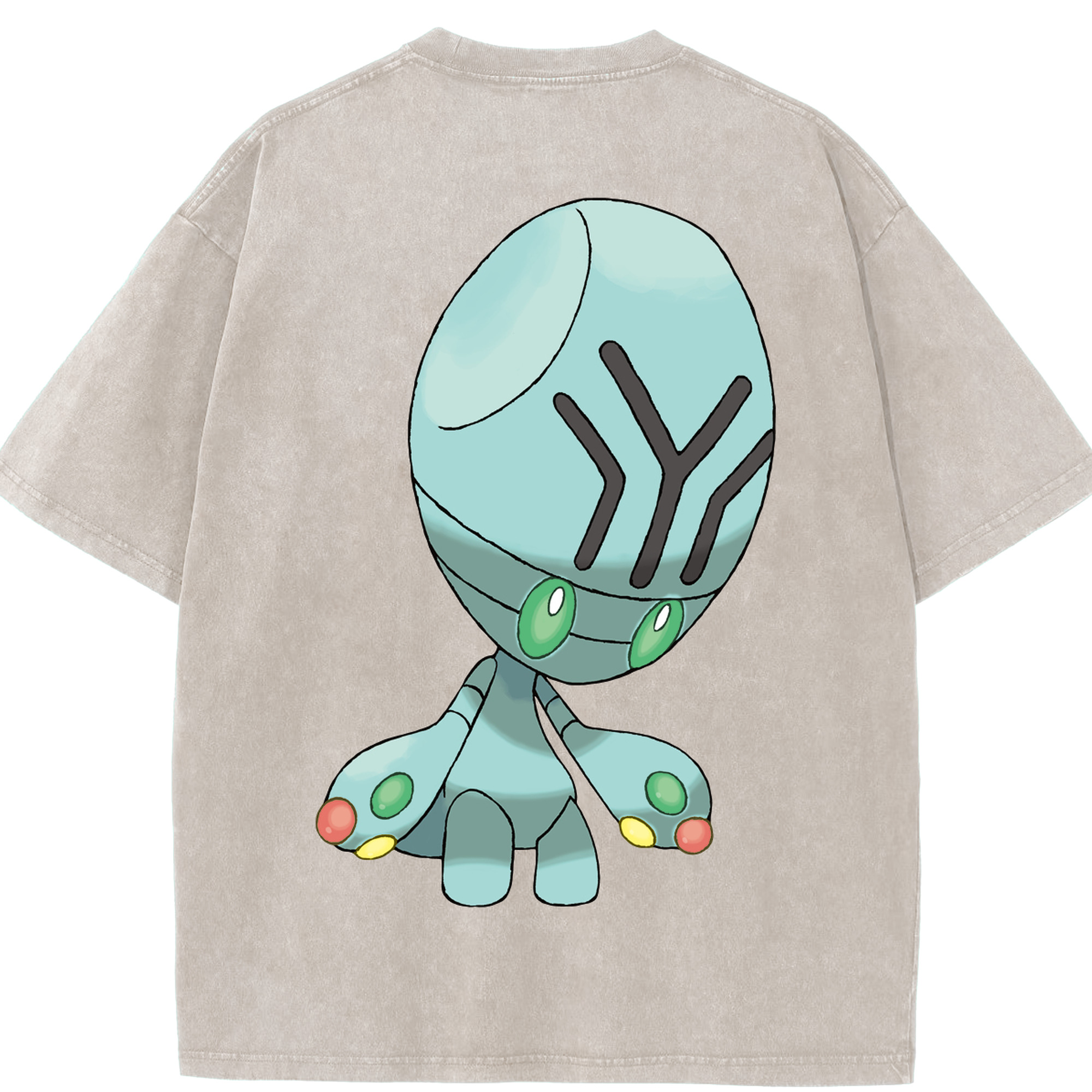 （画像用） ポケットモンスター Pokémon 綿100% ヴィンテージ風 半袖Tシャツ（背面プリント）