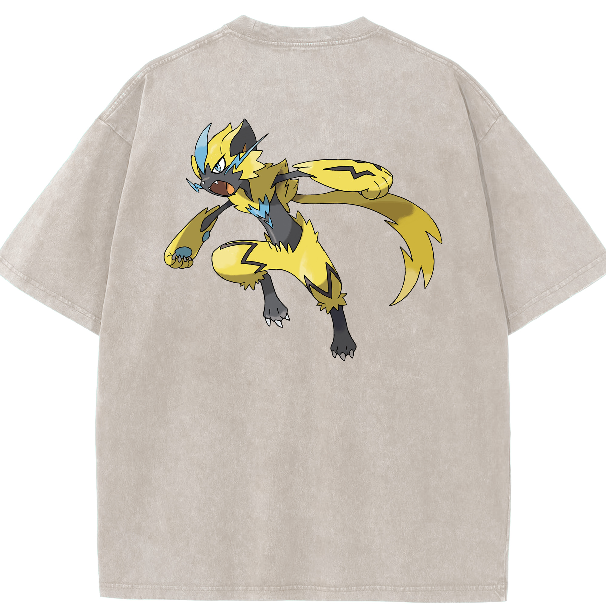 （画像用） ポケットモンスター Pokémon 綿100% ヴィンテージ風 半袖Tシャツ（背面プリント）