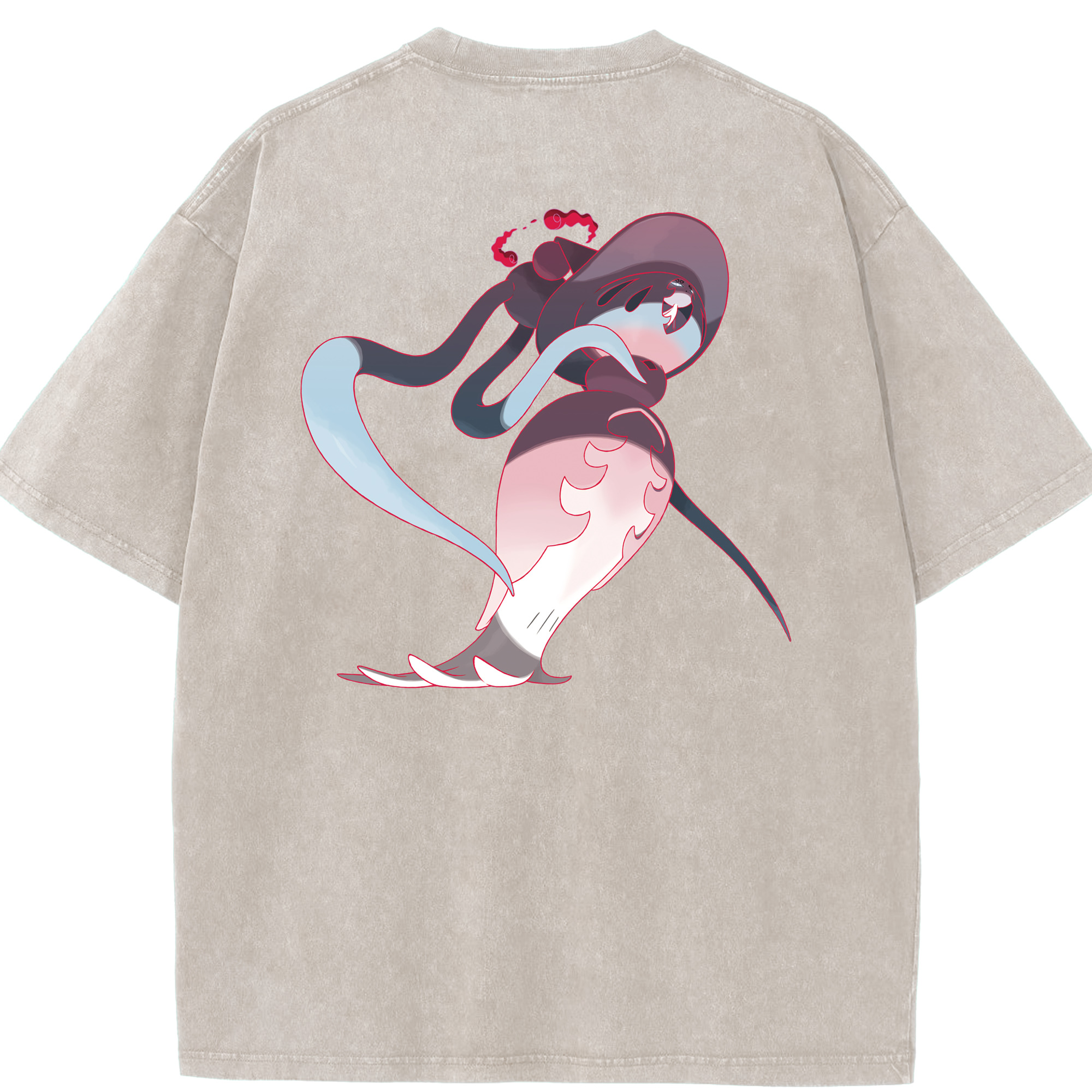 （画像用） ポケットモンスター Pokémon 綿100% ヴィンテージ風 半袖Tシャツ（背面プリント）