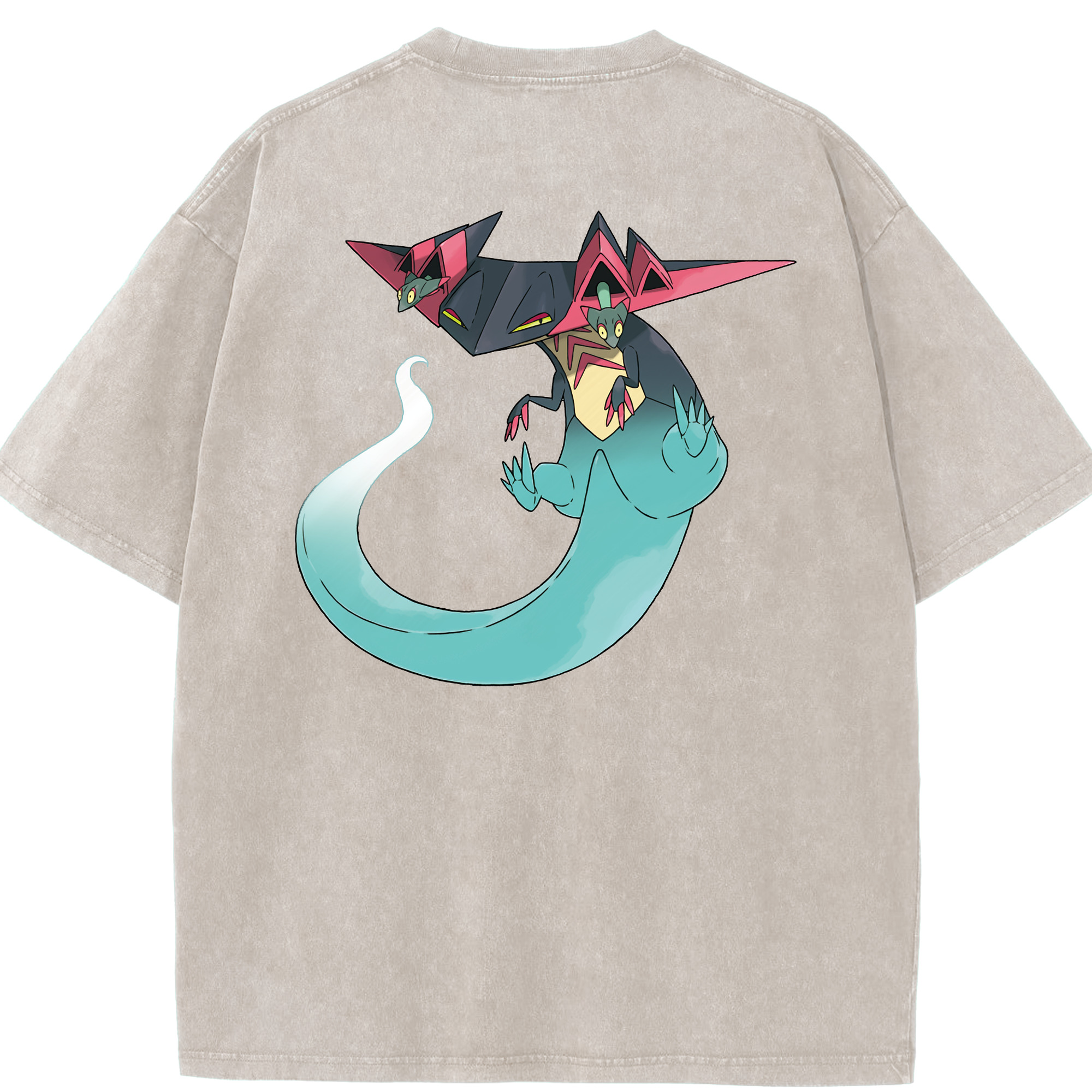（画像用） ポケットモンスター Pokémon 綿100% ヴィンテージ風 半袖Tシャツ（背面プリント）