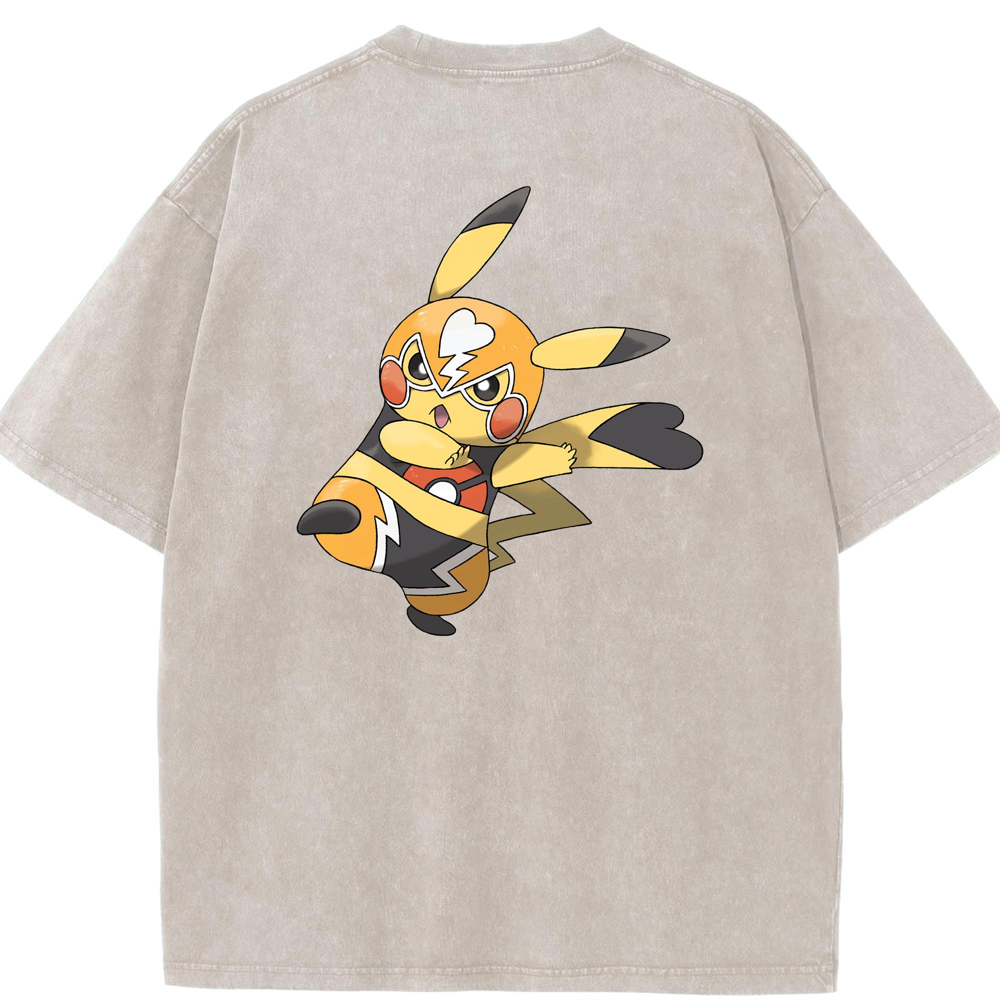 （画像用） ポケットモンスター Pokémon 綿100% ヴィンテージ風 半袖Tシャツ（背面プリント）