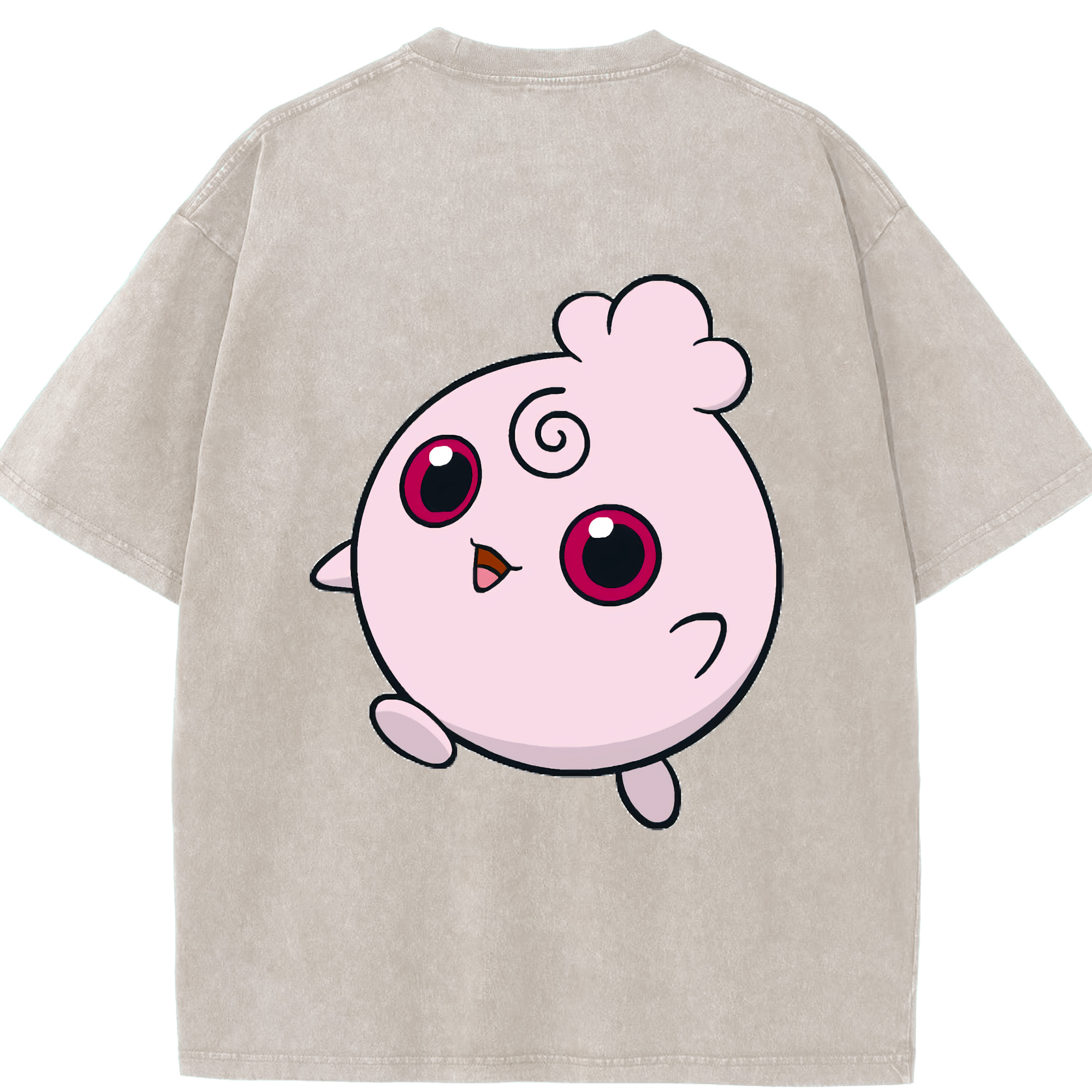 （画像用） ポケットモンスター Pokémon 綿100% ヴィンテージ風 半袖Tシャツ（背面プリント）