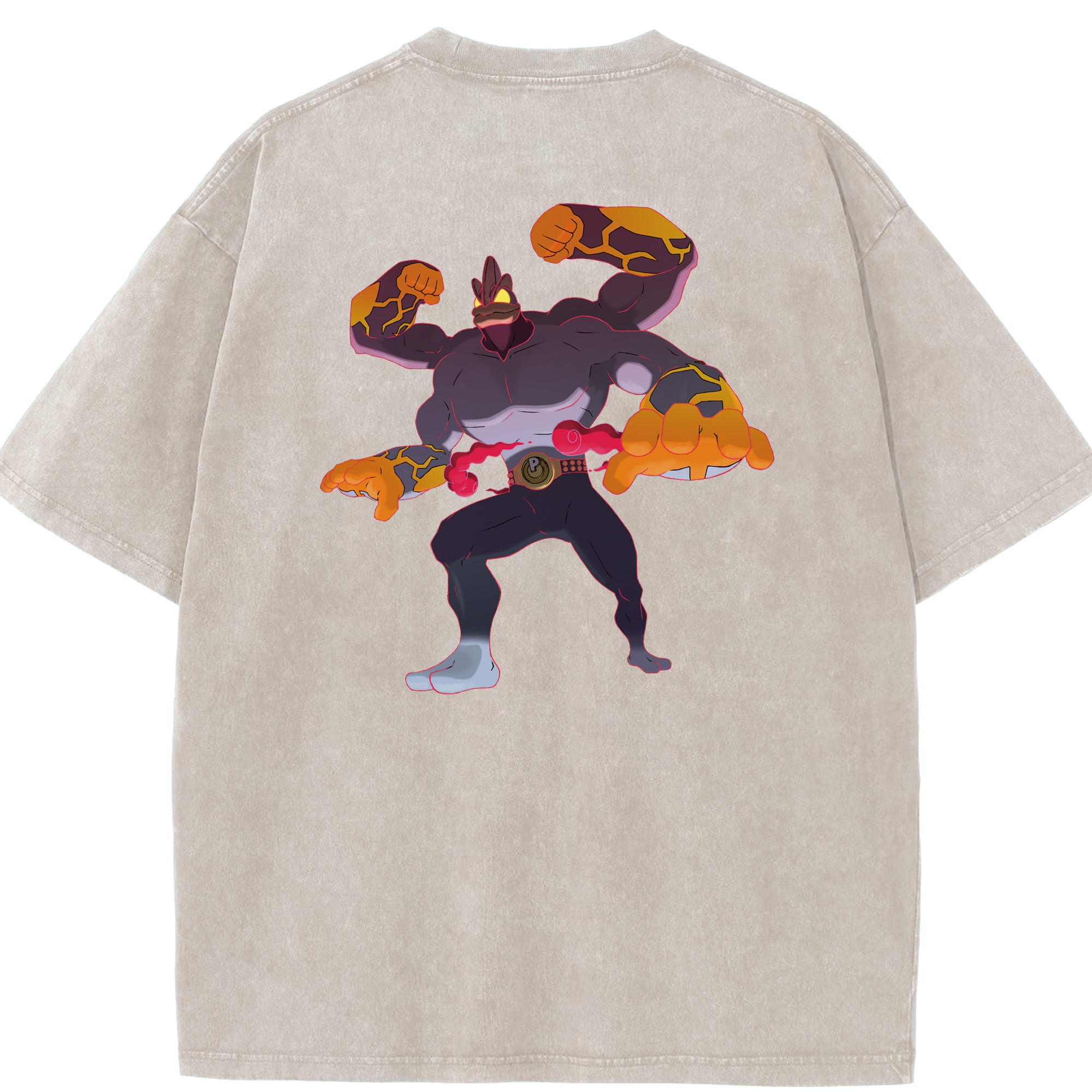 （画像用） ポケットモンスター Pokémon 綿100% ヴィンテージ風 半袖Tシャツ（背面プリント）