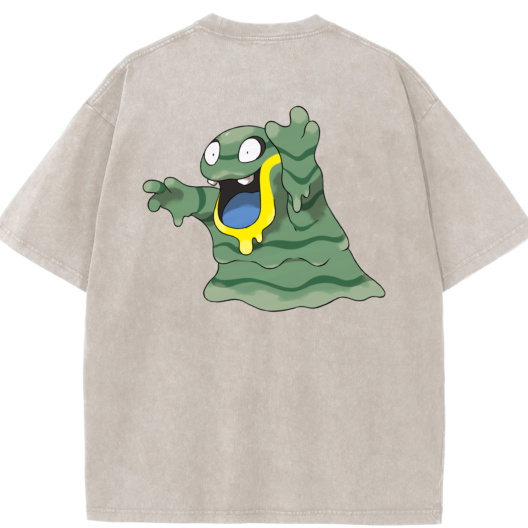 （画像用） ポケットモンスター Pokémon 綿100% ヴィンテージ風 半袖Tシャツ（背面プリント）