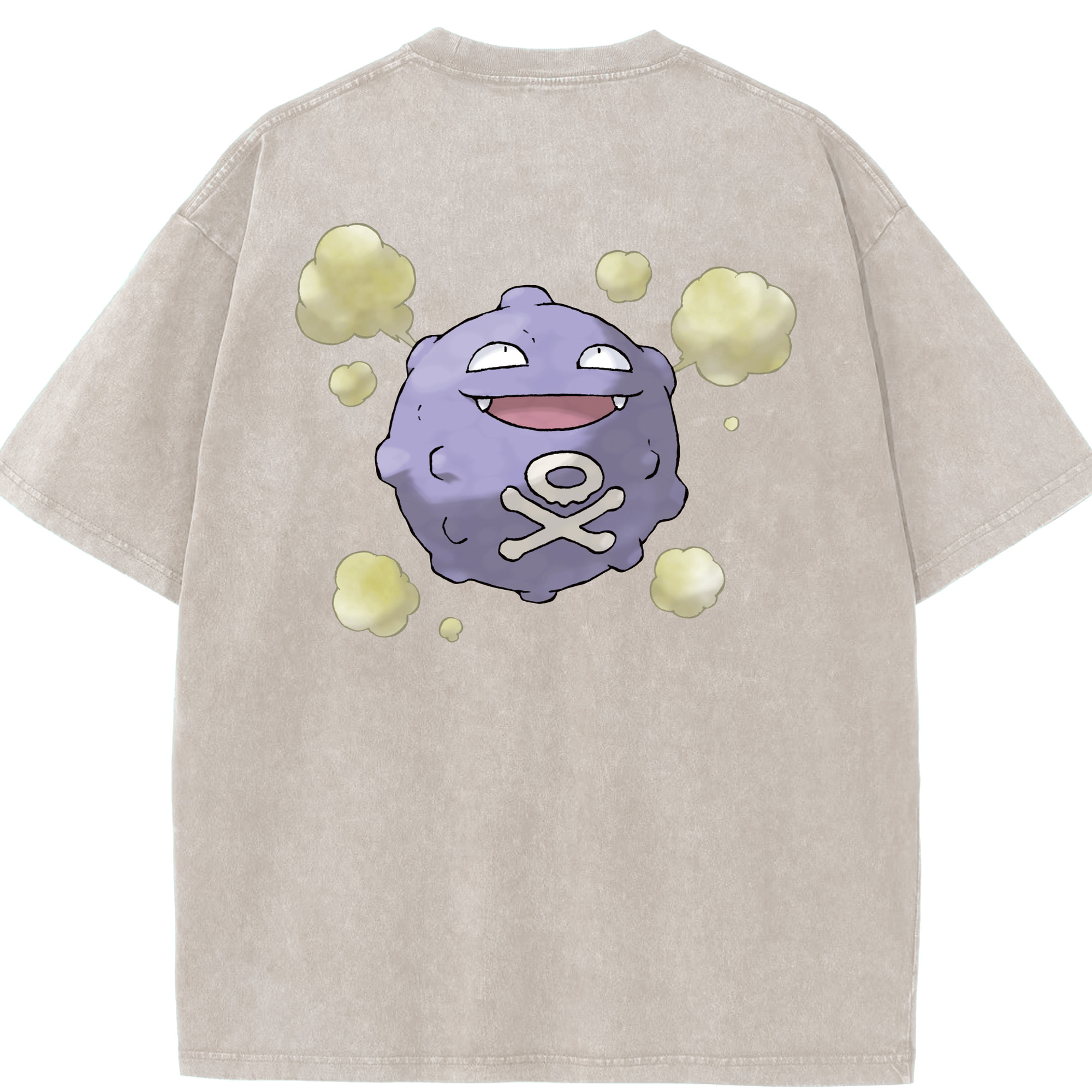 （画像用） ポケットモンスター Pokémon 綿100% ヴィンテージ風 半袖Tシャツ（背面プリント）