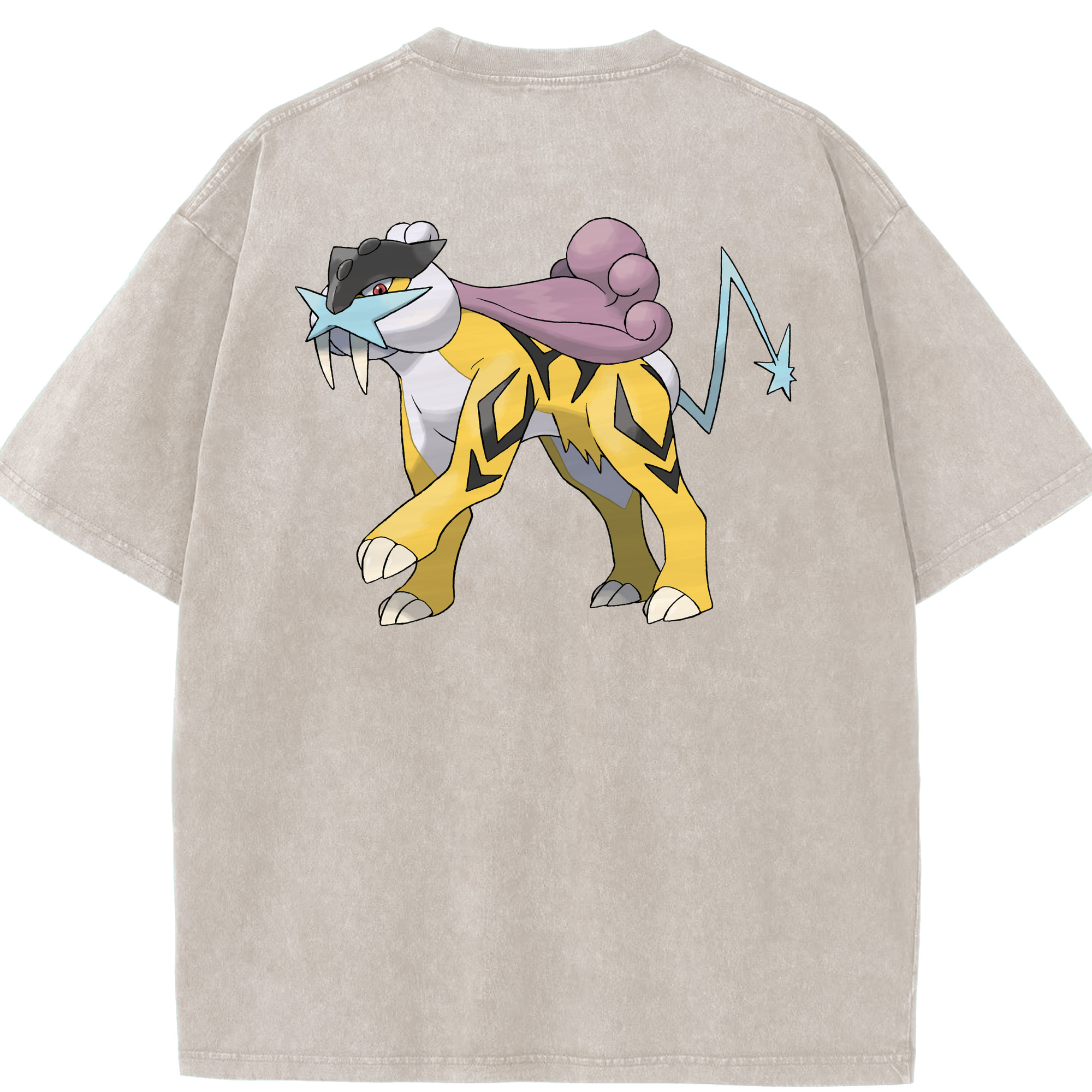 （画像用） ポケットモンスター Pokémon 綿100% ヴィンテージ風 半袖Tシャツ（背面プリント）
