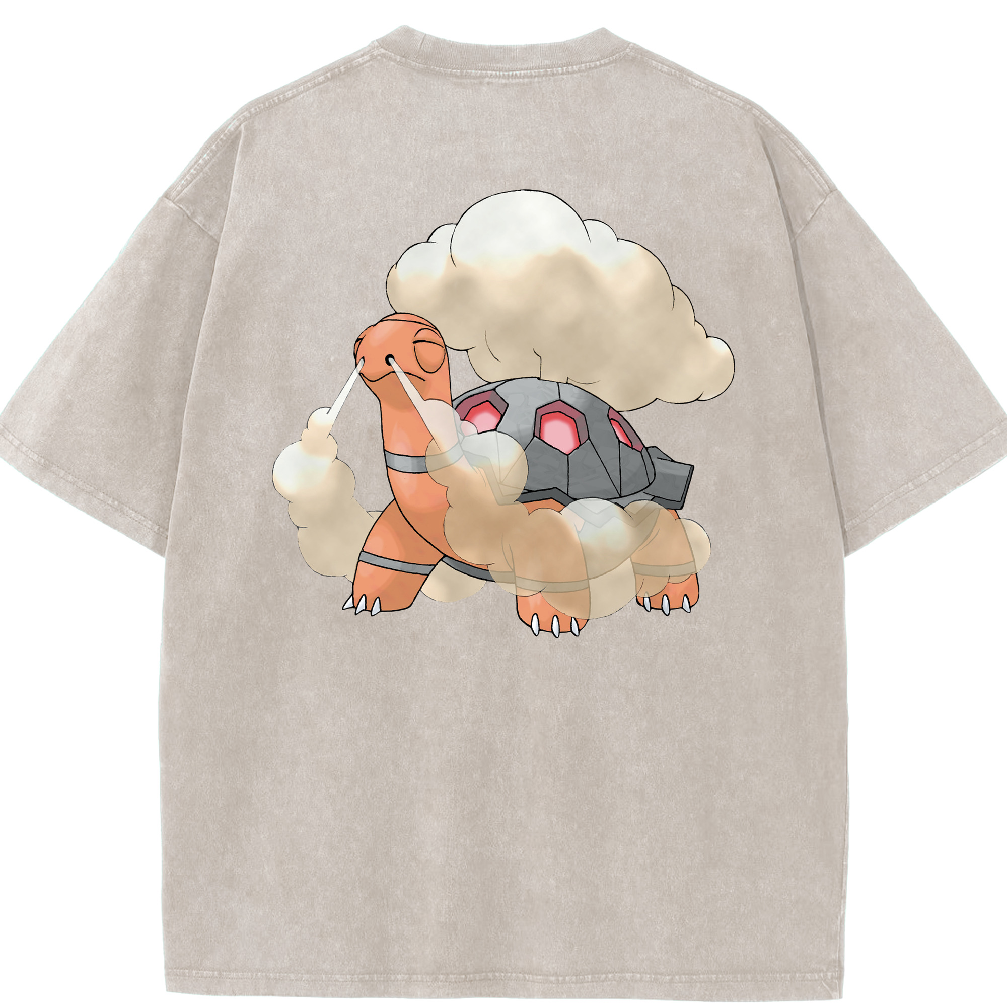 （画像用） ポケットモンスター Pokémon 綿100% ヴィンテージ風 半袖Tシャツ（背面プリント）