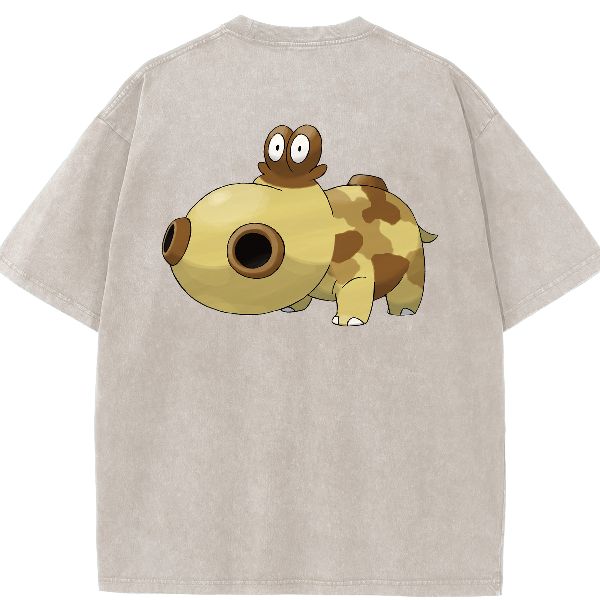 （画像用） ポケットモンスター Pokémon 綿100% ヴィンテージ風 半袖Tシャツ（背面プリント）