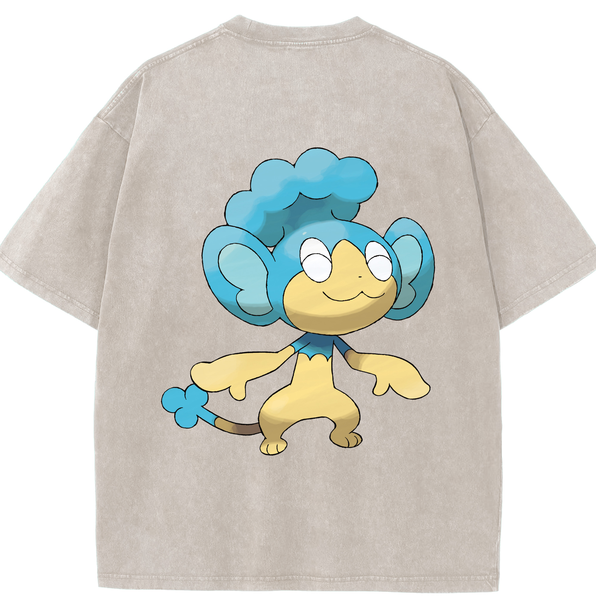 （画像用） ポケットモンスター Pokémon 綿100% ヴィンテージ風 半袖Tシャツ（背面プリント）