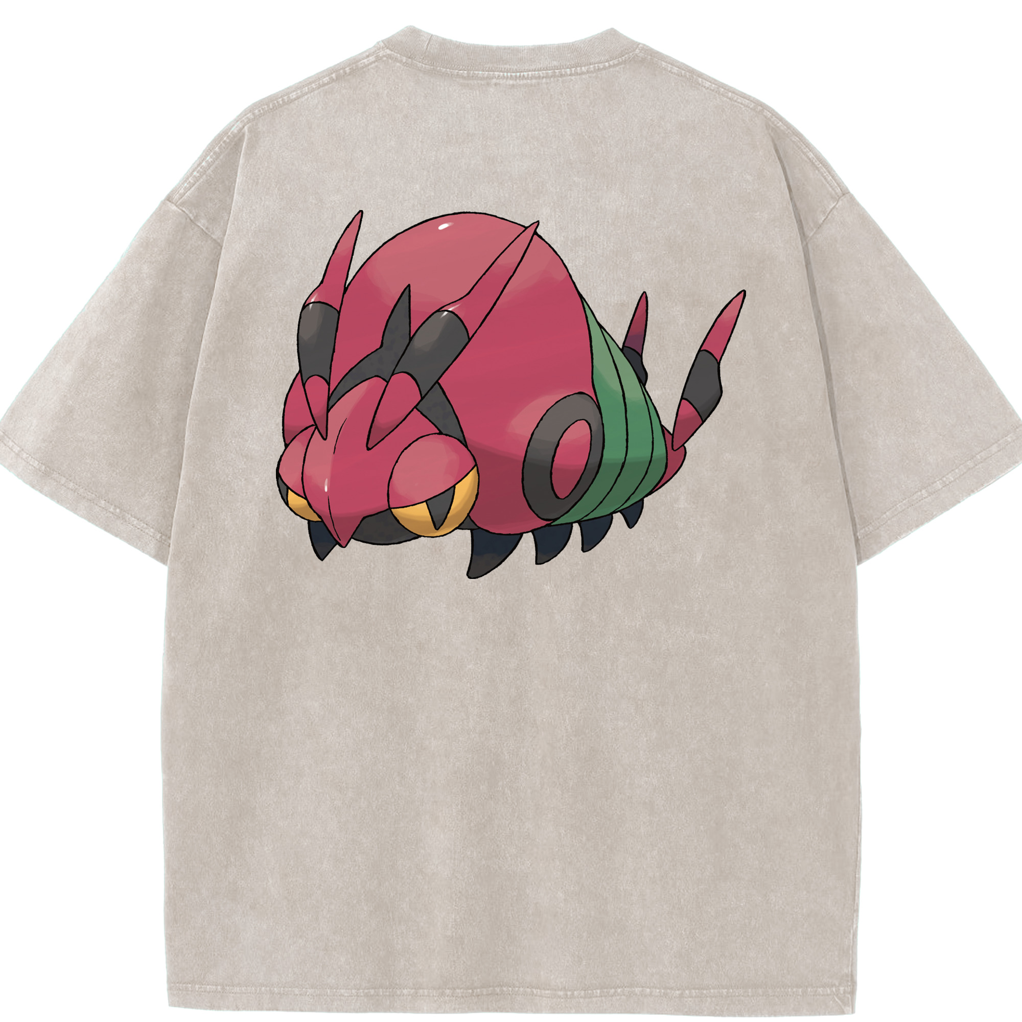 （画像用） ポケットモンスター Pokémon 綿100% ヴィンテージ風 半袖Tシャツ（背面プリント）