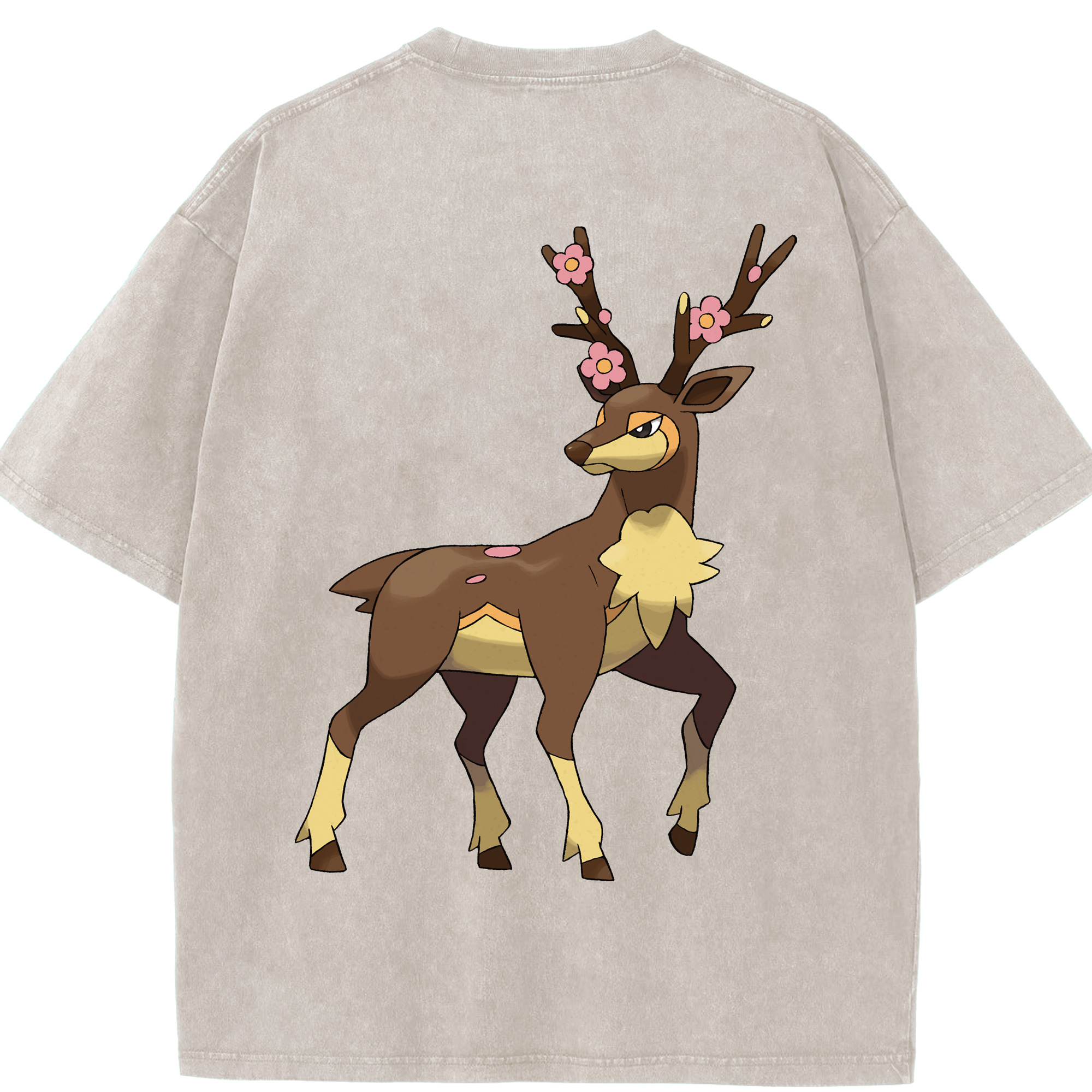 （画像用） ポケットモンスター Pokémon 綿100% ヴィンテージ風 半袖Tシャツ（背面プリント）