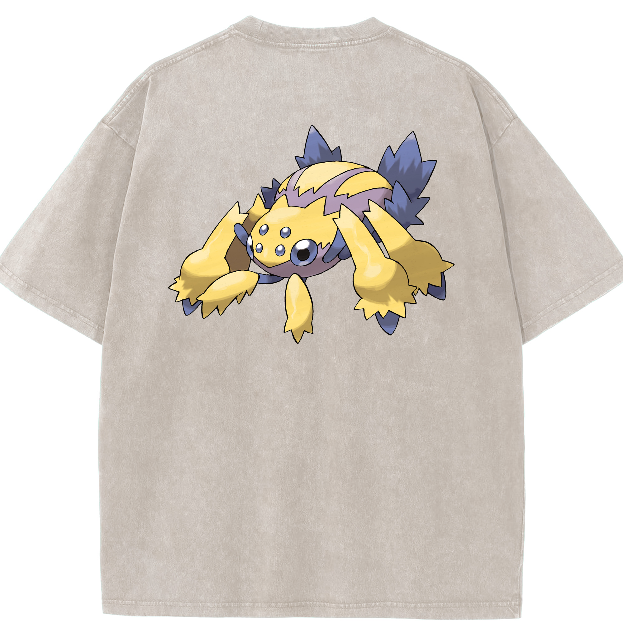 （画像用） ポケットモンスター Pokémon 綿100% ヴィンテージ風 半袖Tシャツ（背面プリント）