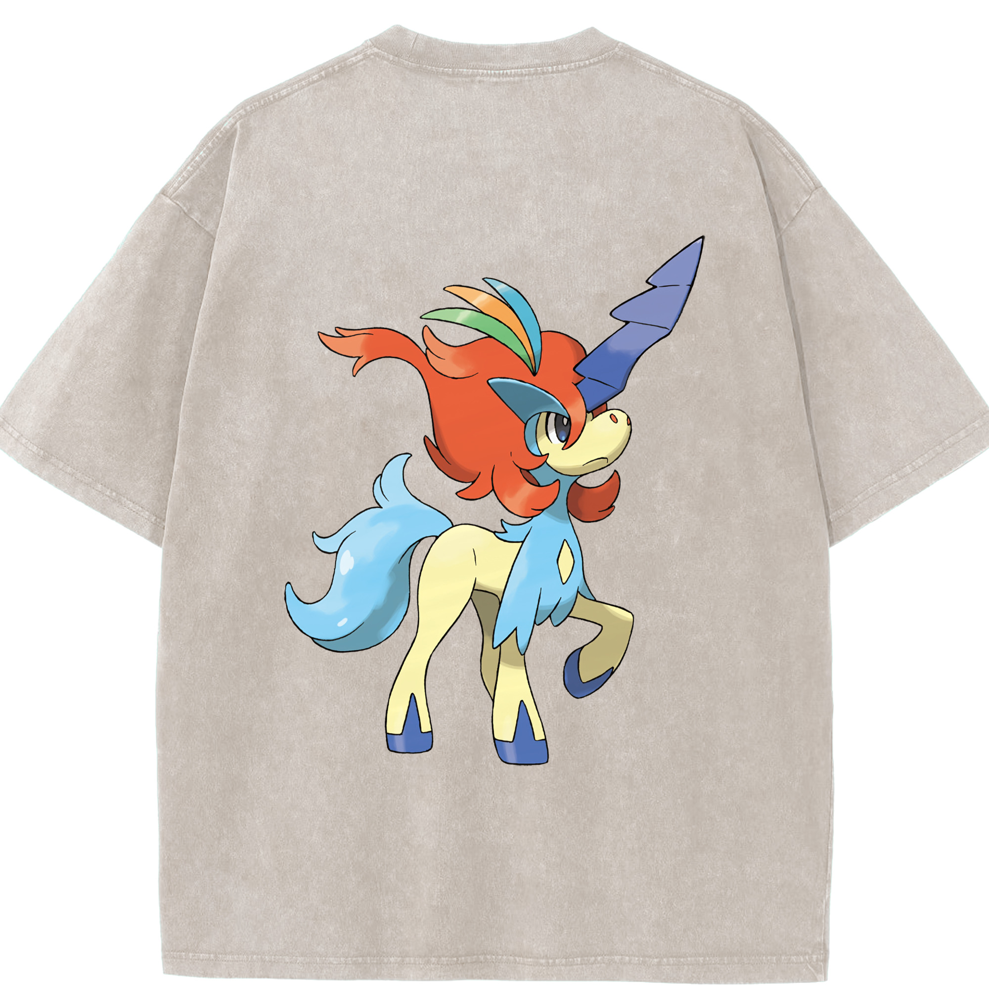 （画像用） ポケットモンスター Pokémon 綿100% ヴィンテージ風 半袖Tシャツ（背面プリント）
