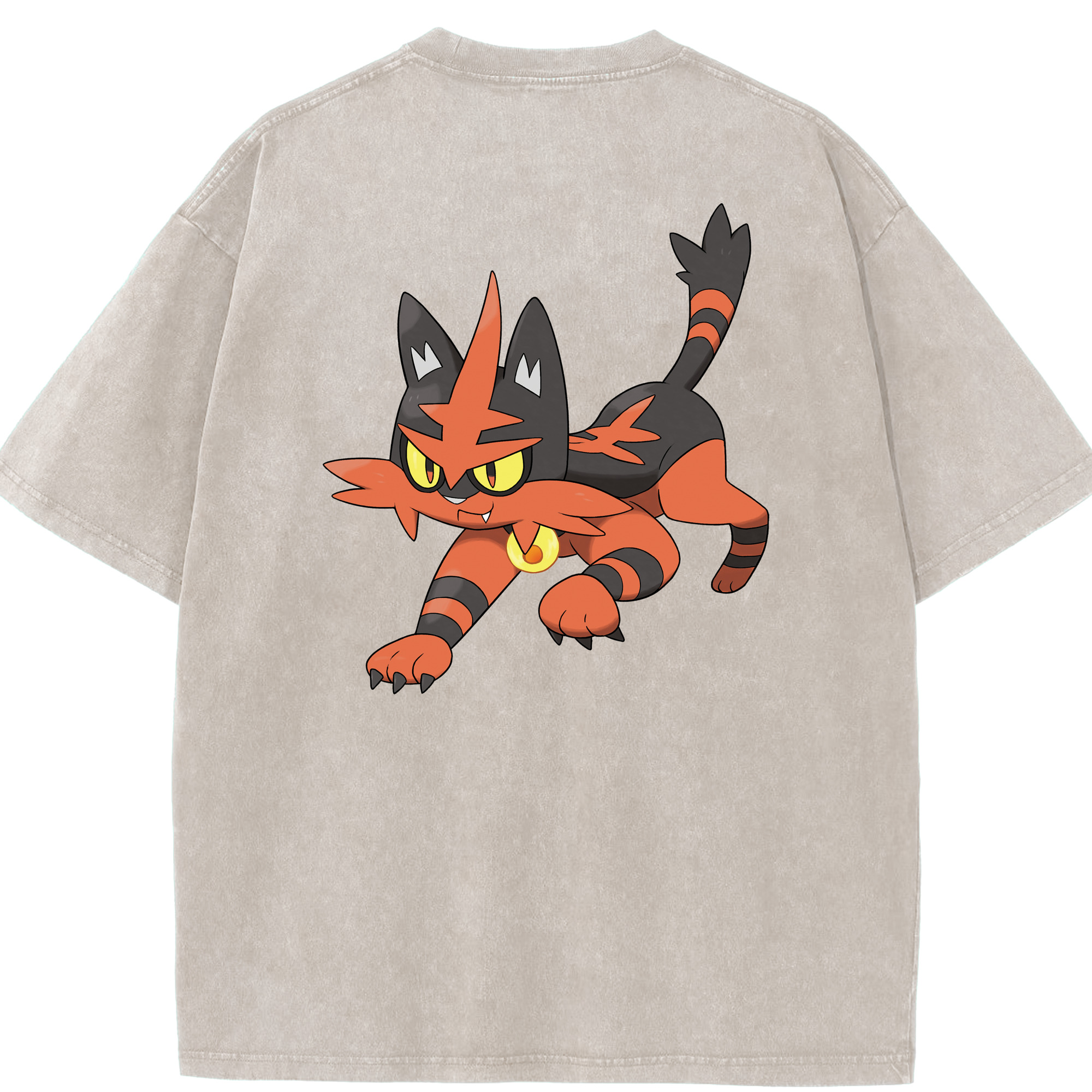 （画像用） ポケットモンスター Pokémon 綿100% ヴィンテージ風 半袖Tシャツ（背面プリント）