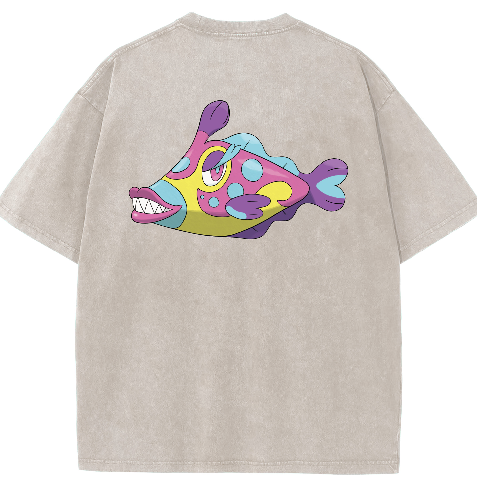 （画像用） ポケットモンスター Pokémon 綿100% ヴィンテージ風 半袖Tシャツ（背面プリント）