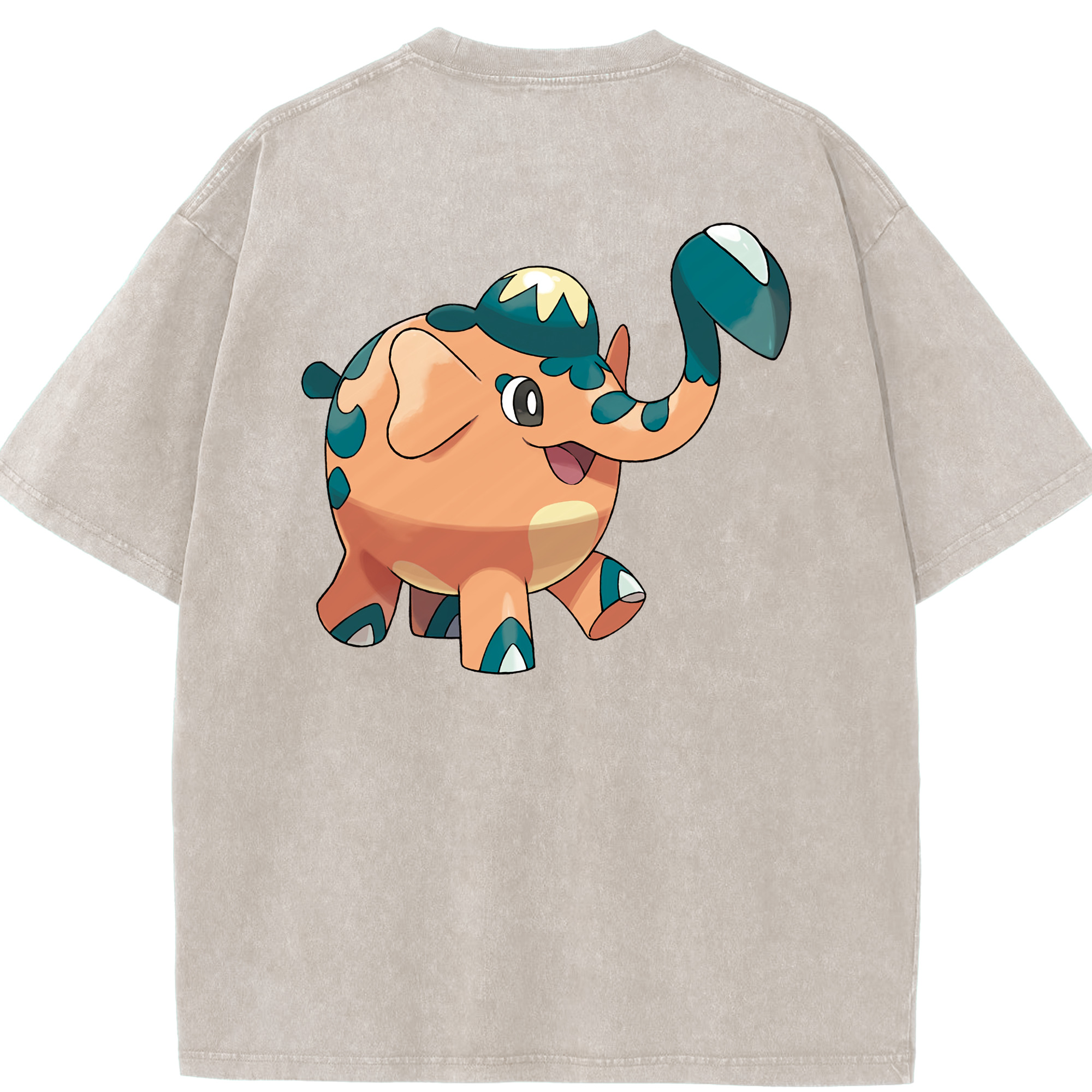 （画像用） ポケットモンスター Pokémon 綿100% ヴィンテージ風 半袖Tシャツ（背面プリント）