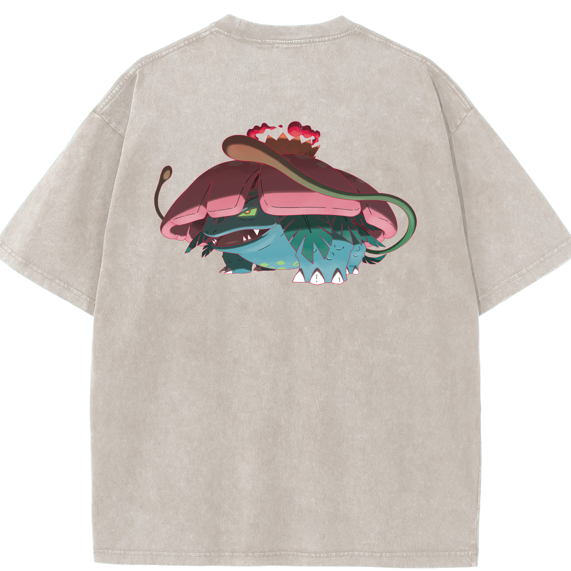 （画像用） ポケットモンスター Pokémon 綿100% ヴィンテージ風 半袖Tシャツ（背面プリント）