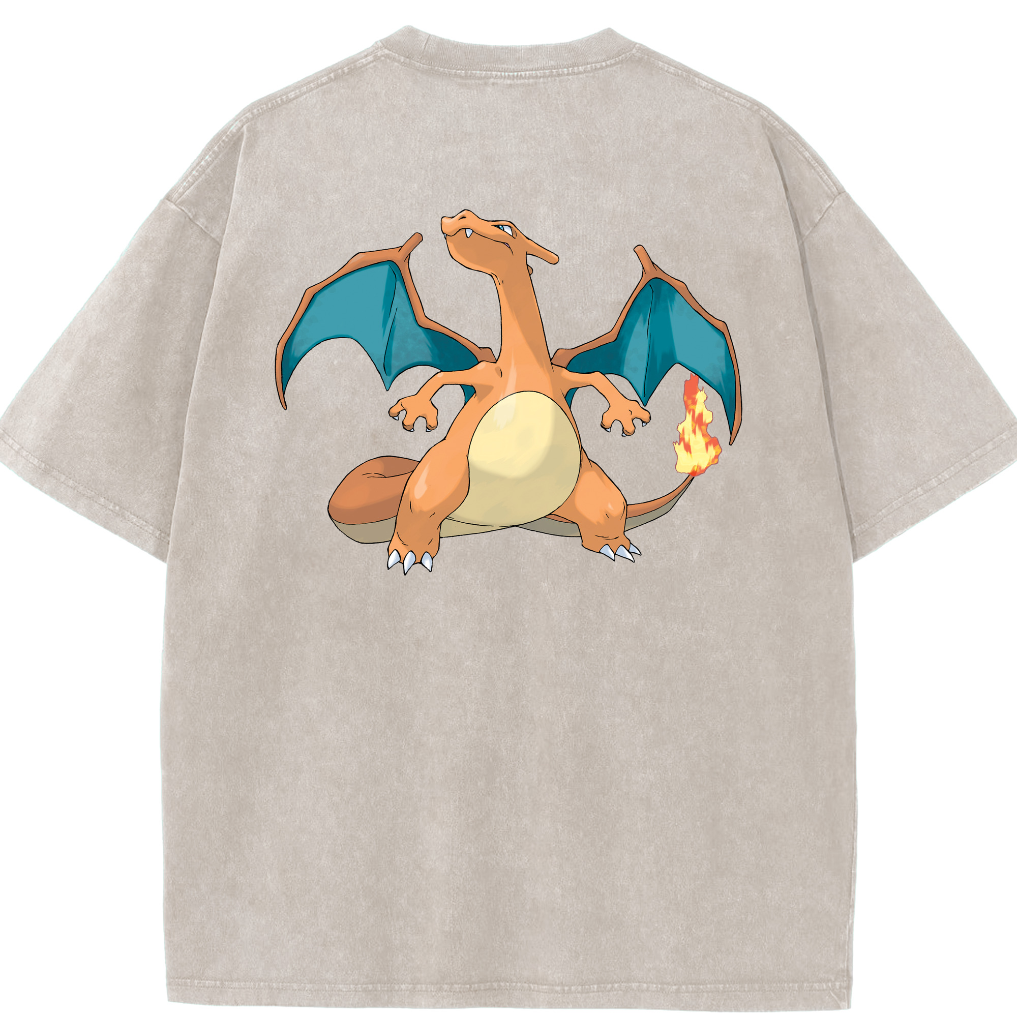 （画像用） ポケットモンスター Pokémon 綿100% ヴィンテージ風 半袖Tシャツ（背面プリント）