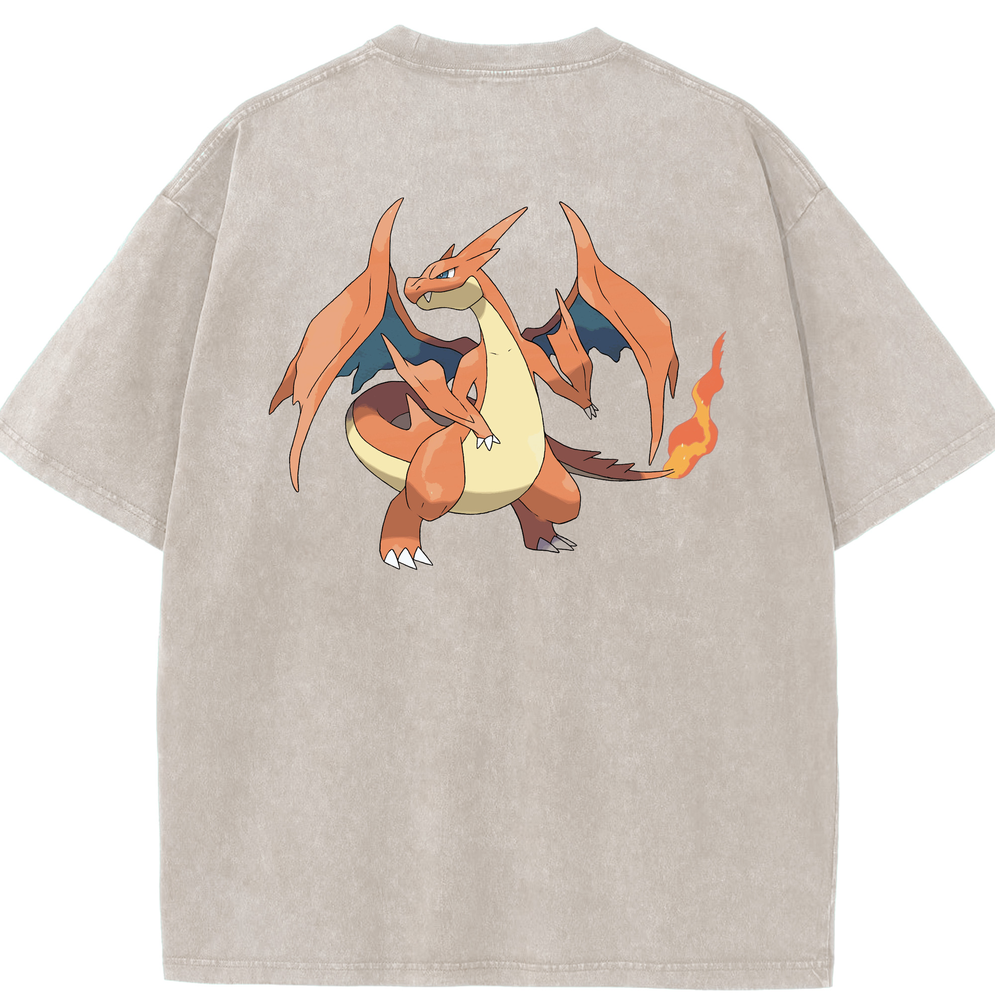 （画像用） ポケットモンスター Pokémon 綿100% ヴィンテージ風 半袖Tシャツ（背面プリント）