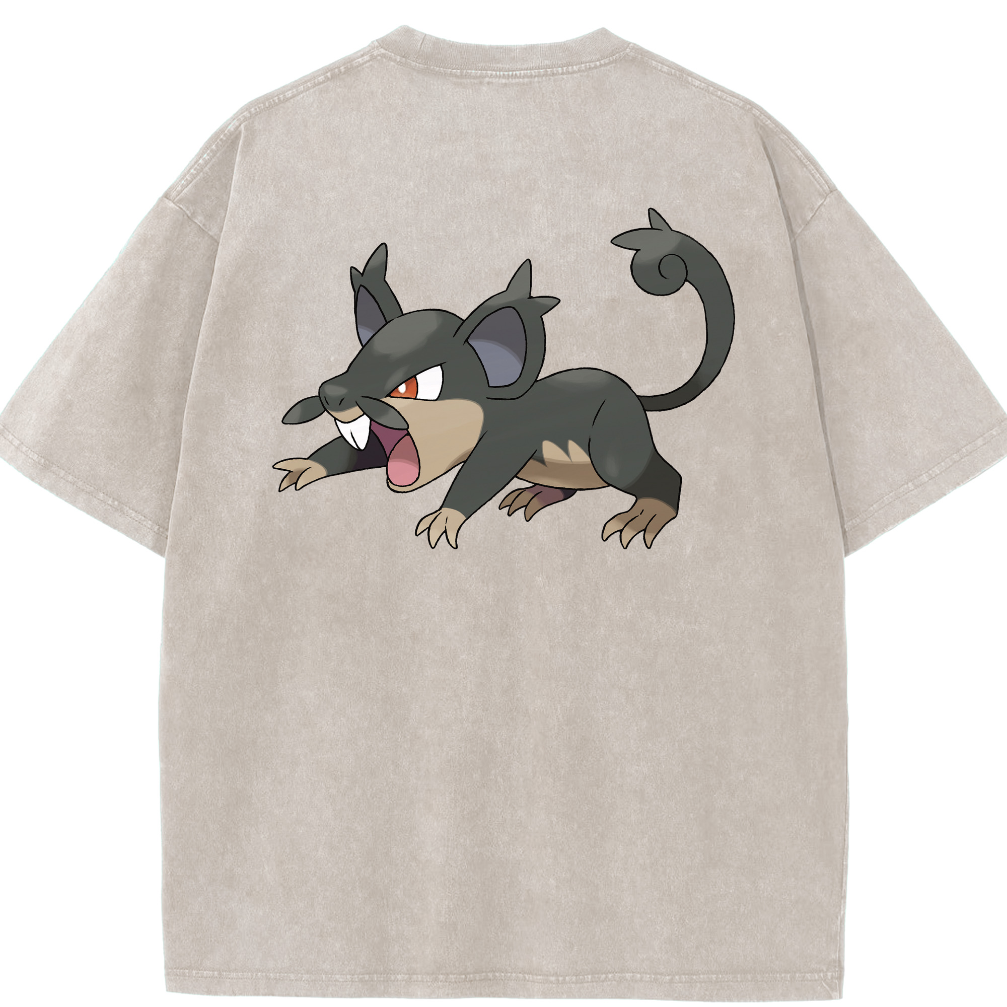 （画像用） ポケットモンスター Pokémon 綿100% ヴィンテージ風 半袖Tシャツ（背面プリント）