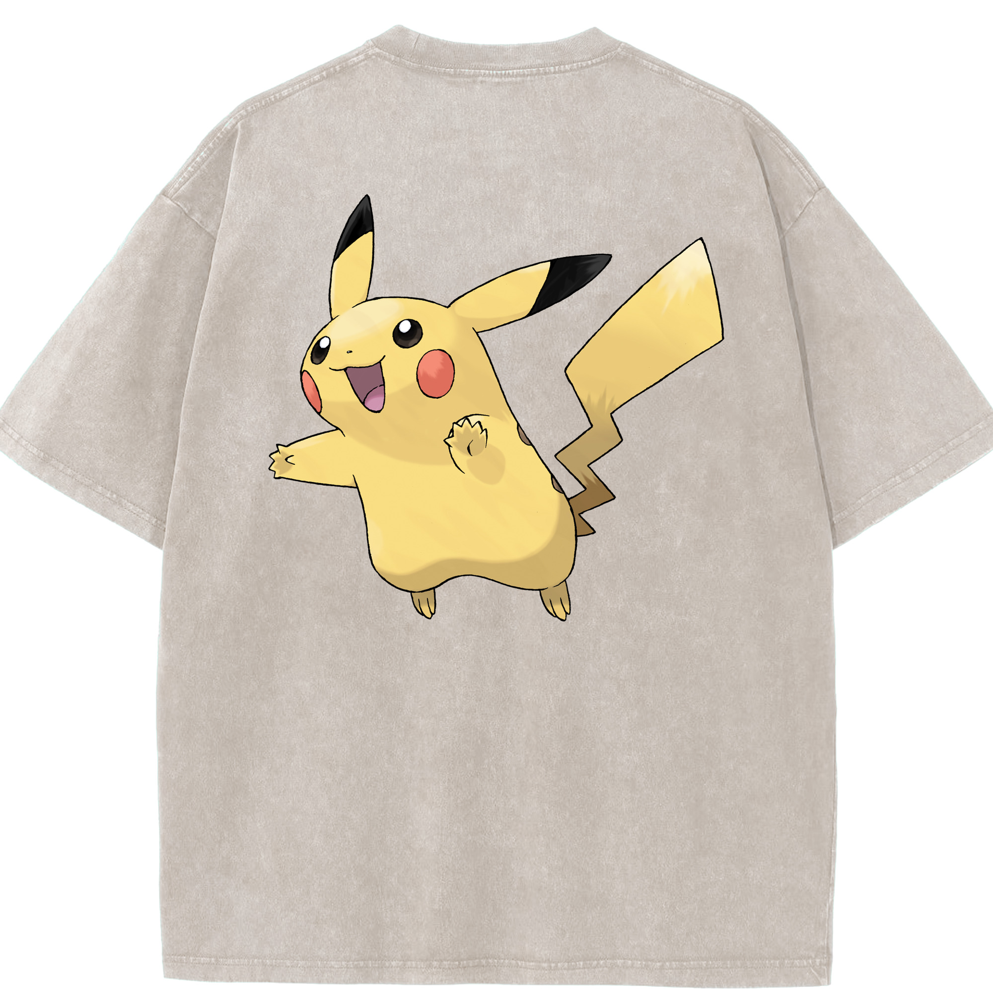 （画像用） ポケットモンスター Pokémon 綿100% ヴィンテージ風 半袖Tシャツ（背面プリント）