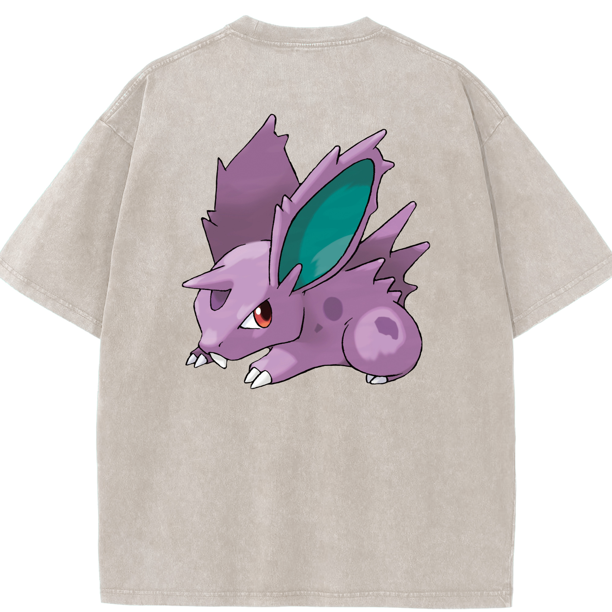 （画像用） ポケットモンスター Pokémon 綿100% ヴィンテージ風 半袖Tシャツ（背面プリント）