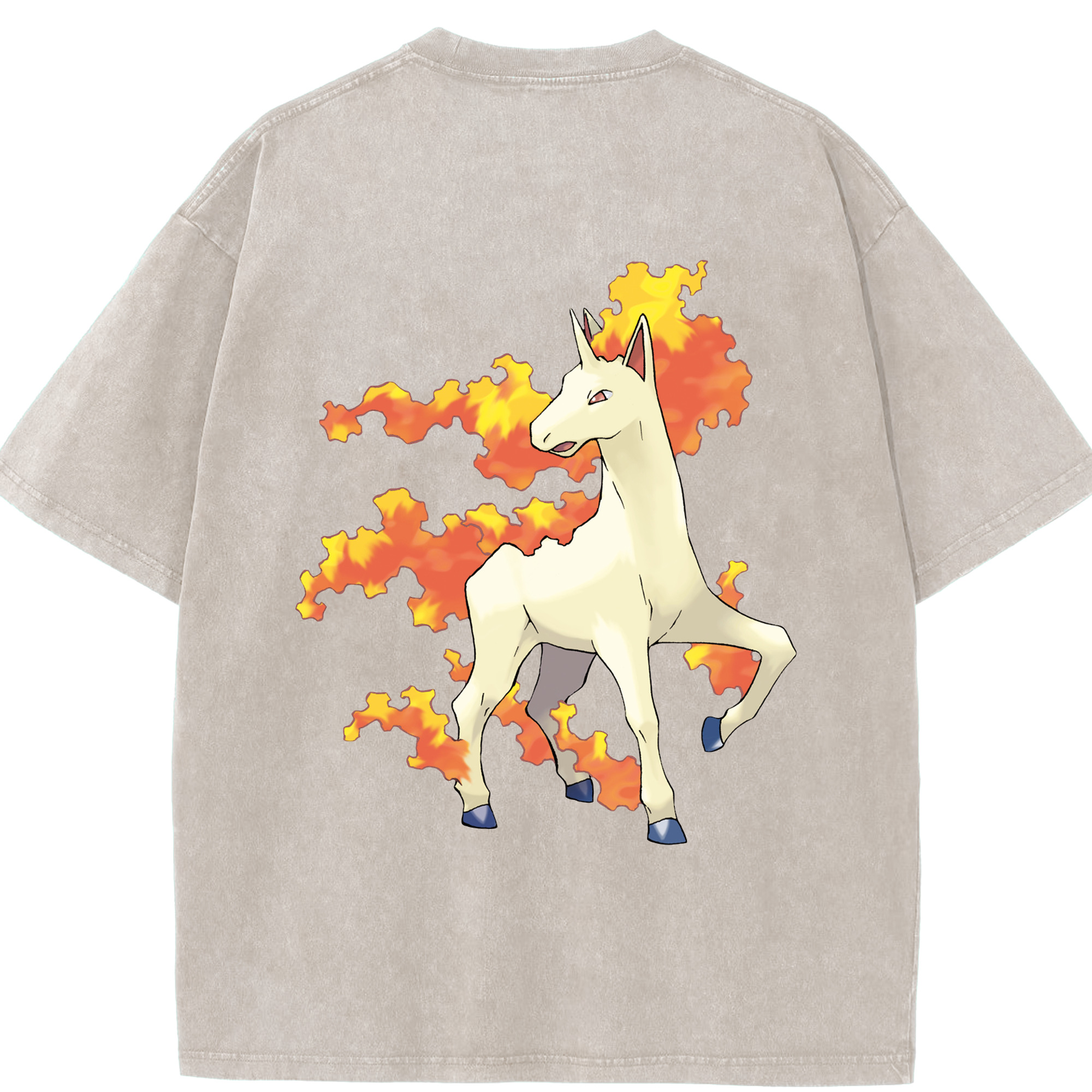 （画像用） ポケットモンスター Pokémon 綿100% ヴィンテージ風 半袖Tシャツ（背面プリント）