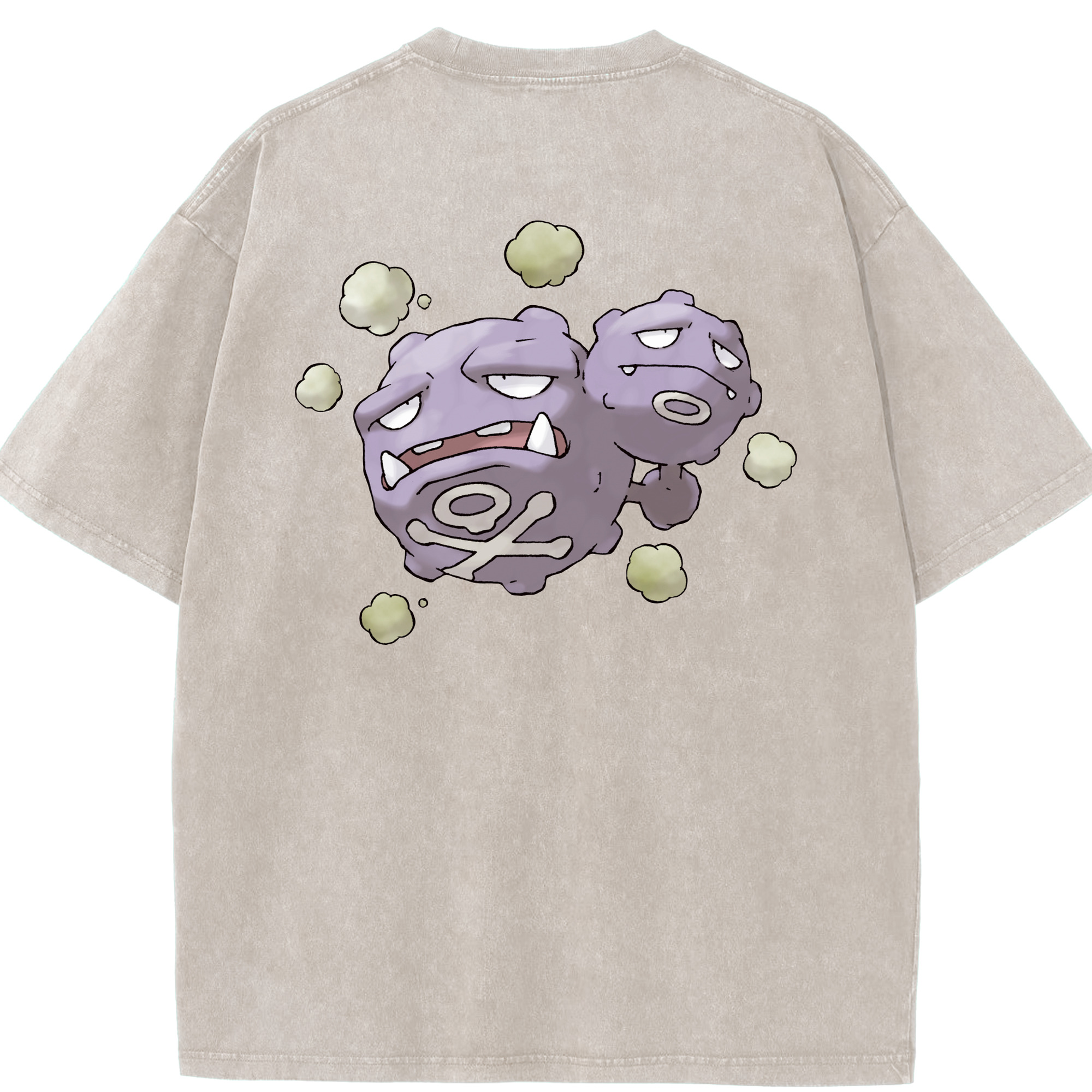 （画像用） ポケットモンスター Pokémon 綿100% ヴィンテージ風 半袖Tシャツ（背面プリント）