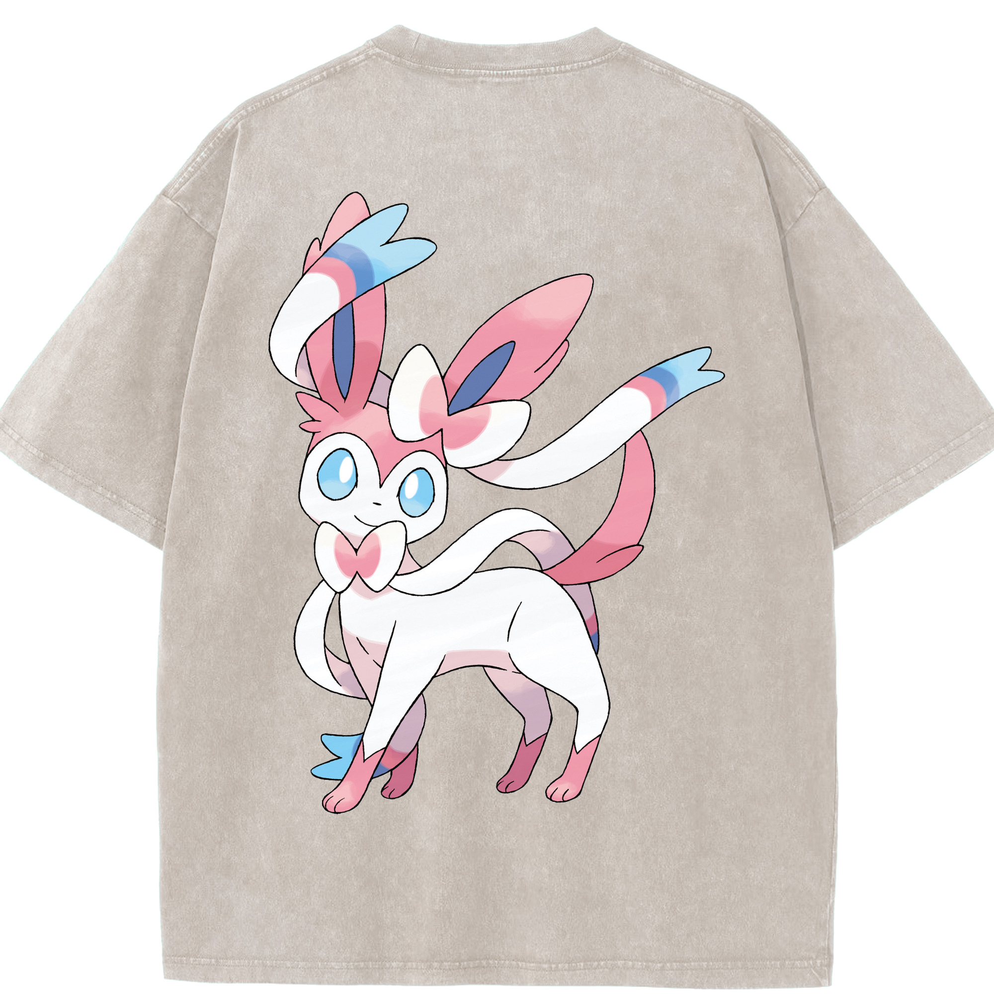 （画像用） ポケットモンスター Pokémon 綿100% ヴィンテージ風 半袖Tシャツ（背面プリント）