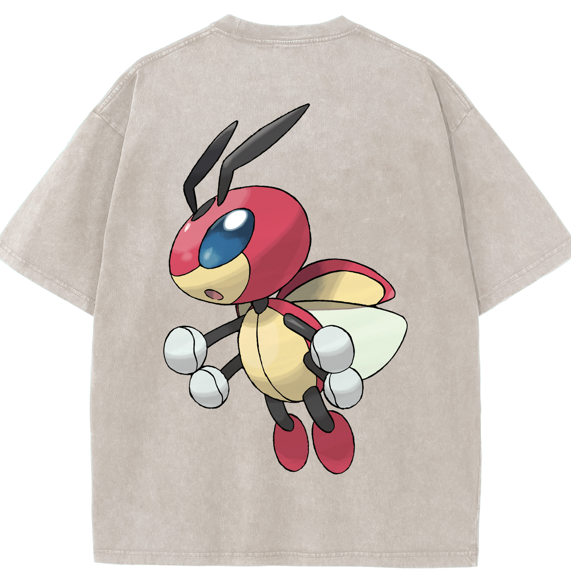 （画像用） ポケットモンスター Pokémon 綿100% ヴィンテージ風 半袖Tシャツ（背面プリント）