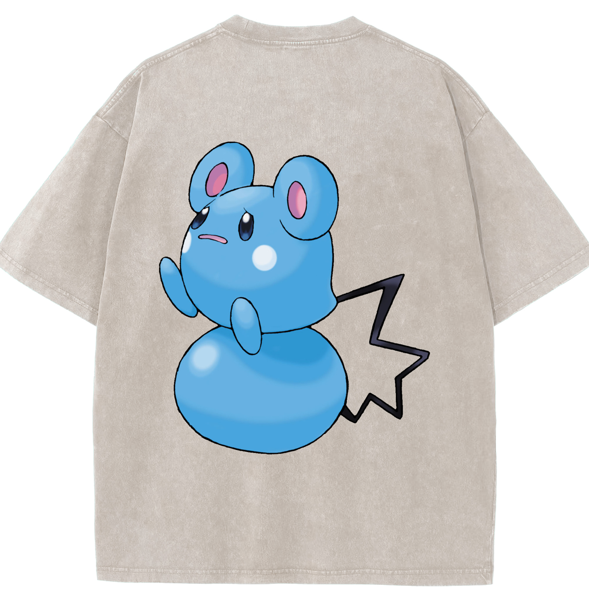 （画像用） ポケットモンスター Pokémon 綿100% ヴィンテージ風 半袖Tシャツ（背面プリント）