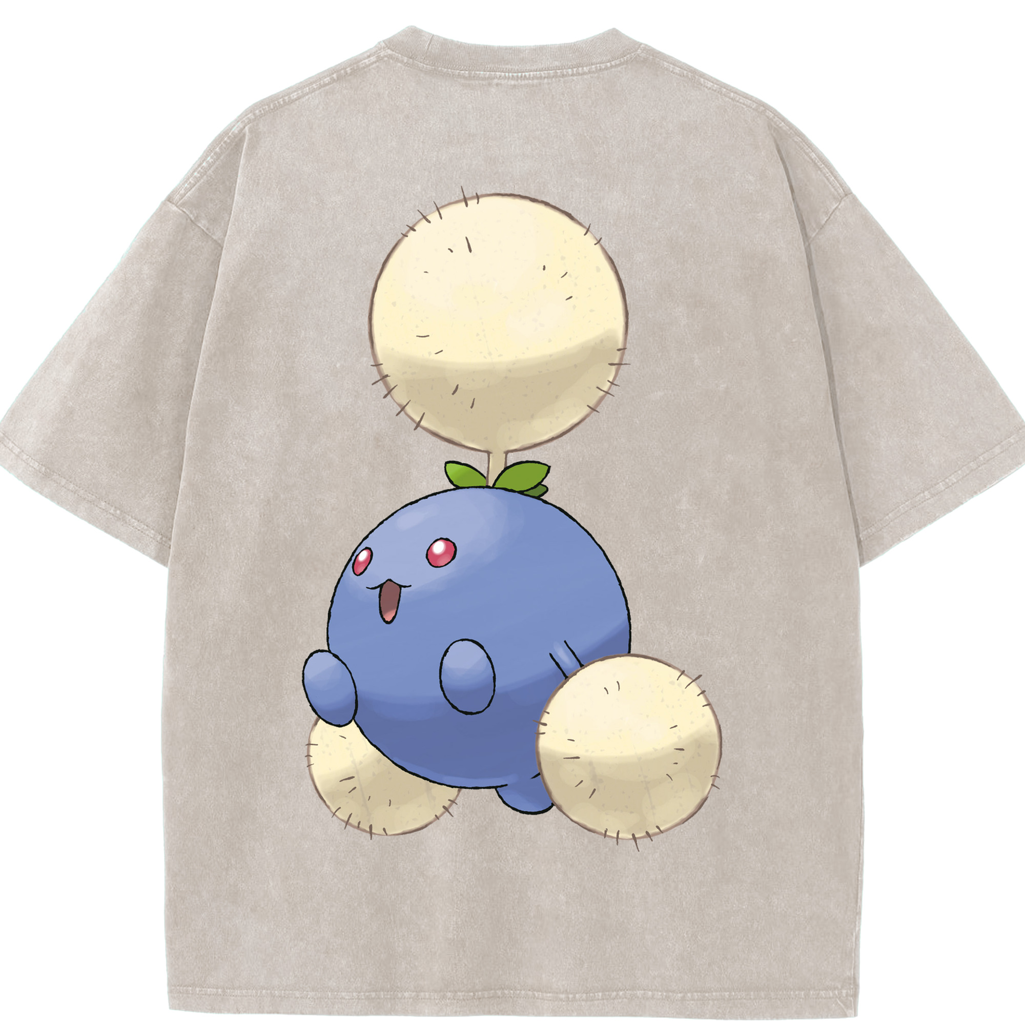 （画像用） ポケットモンスター Pokémon 綿100% ヴィンテージ風 半袖Tシャツ（背面プリント）