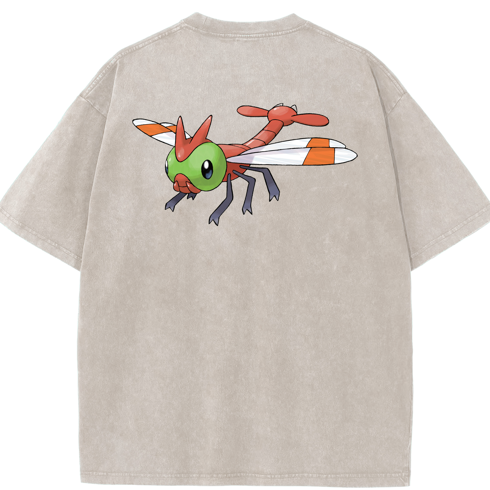 （画像用） ポケットモンスター Pokémon 綿100% ヴィンテージ風 半袖Tシャツ（背面プリント）