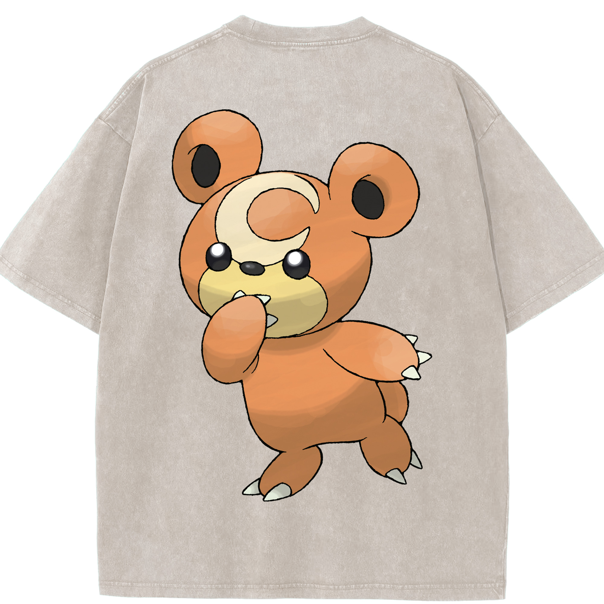 （画像用） ポケットモンスター Pokémon 綿100% ヴィンテージ風 半袖Tシャツ（背面プリント）