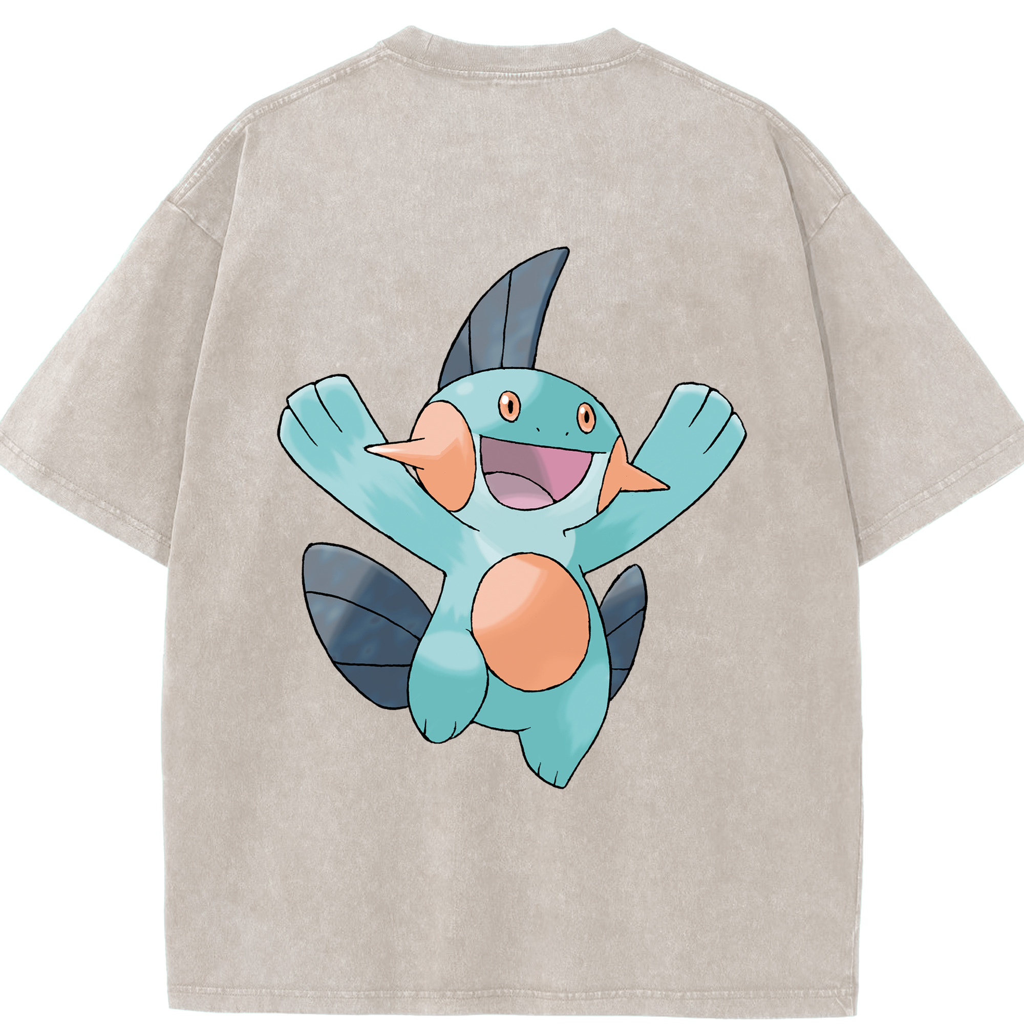 （画像用） ポケットモンスター Pokémon 綿100% ヴィンテージ風 半袖Tシャツ（背面プリント）