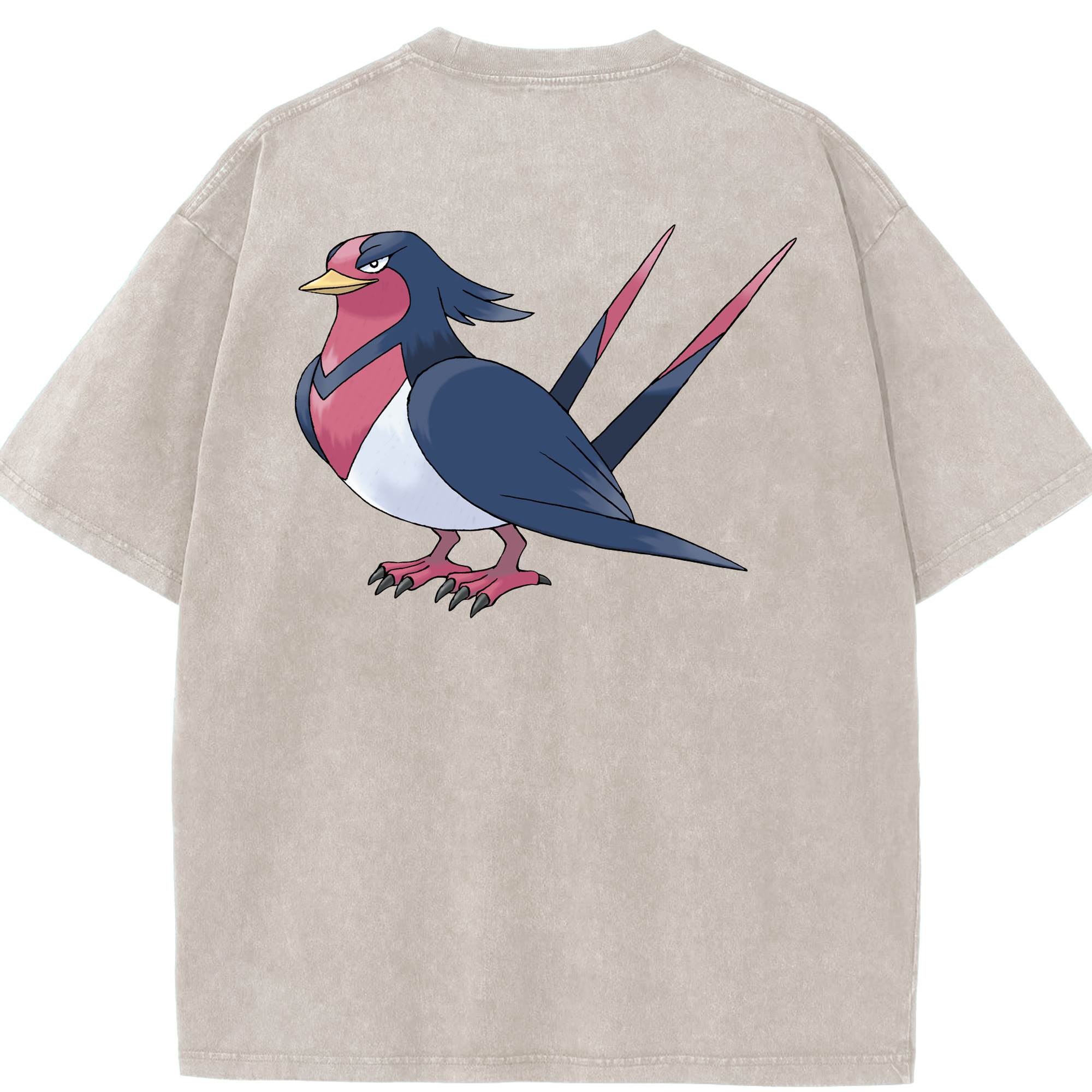 （画像用） ポケットモンスター Pokémon 綿100% ヴィンテージ風 半袖Tシャツ（背面プリント）
