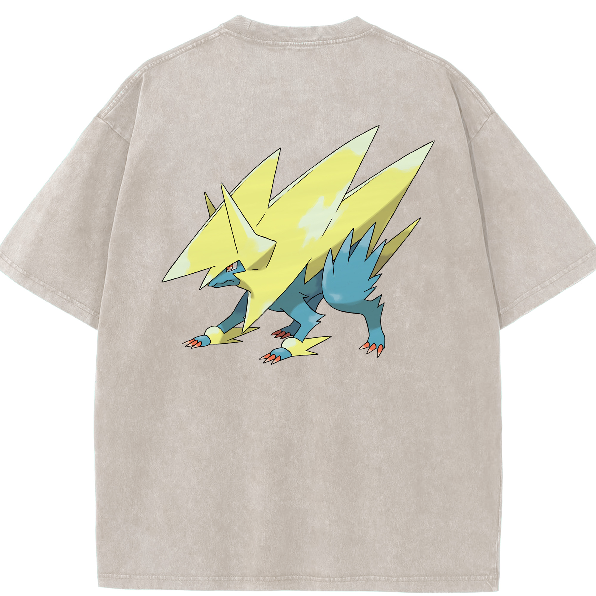 （画像用） ポケットモンスター Pokémon 綿100% ヴィンテージ風 半袖Tシャツ（背面プリント）