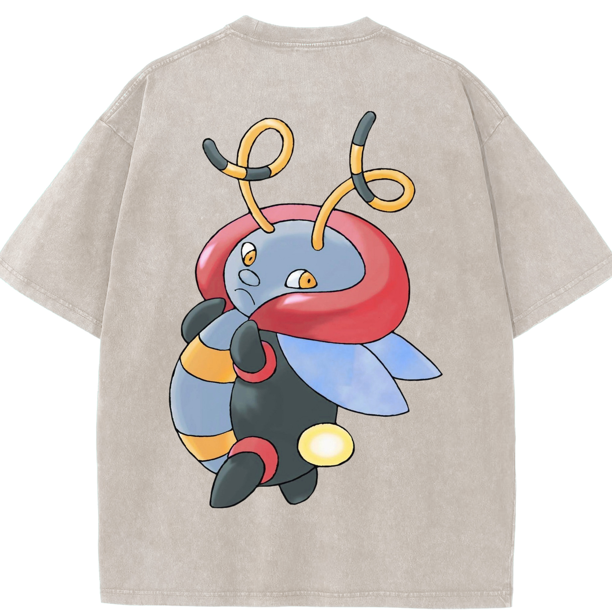 （画像用） ポケットモンスター Pokémon 綿100% ヴィンテージ風 半袖Tシャツ（背面プリント）