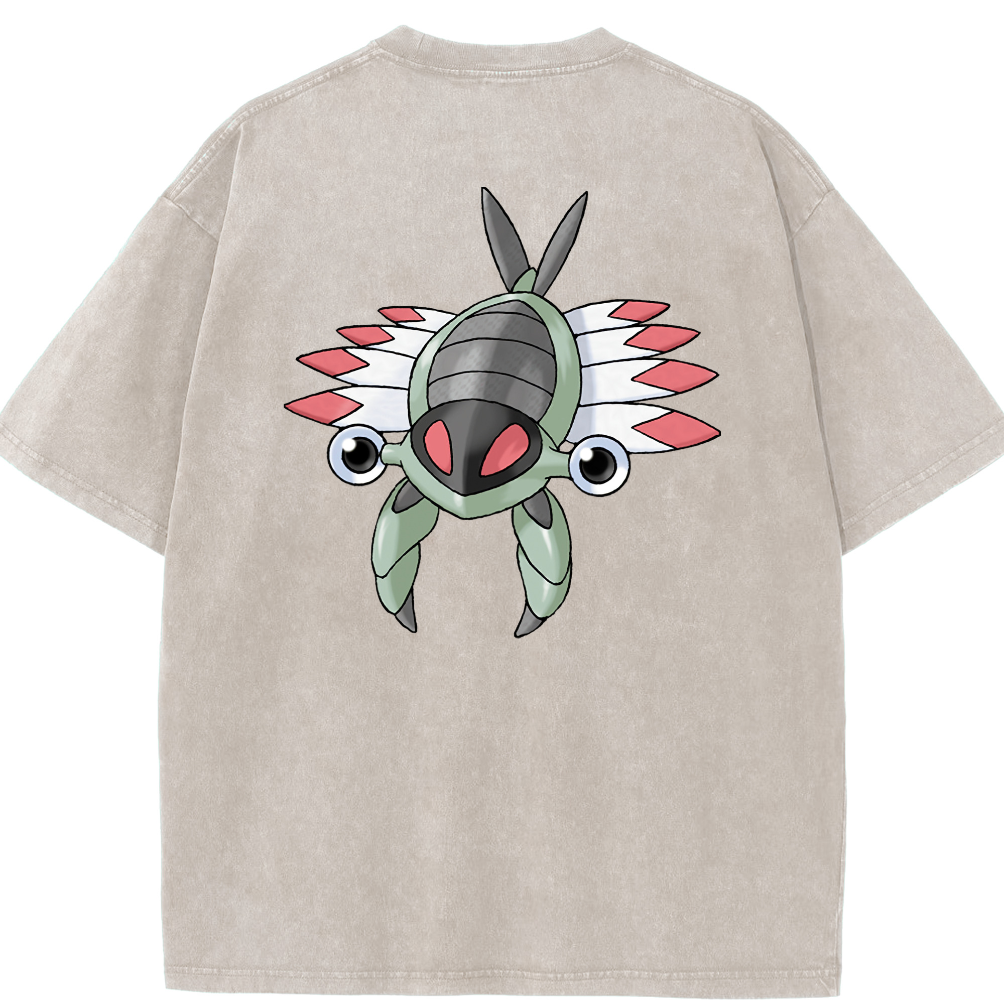 （画像用） ポケットモンスター Pokémon 綿100% ヴィンテージ風 半袖Tシャツ（背面プリント）