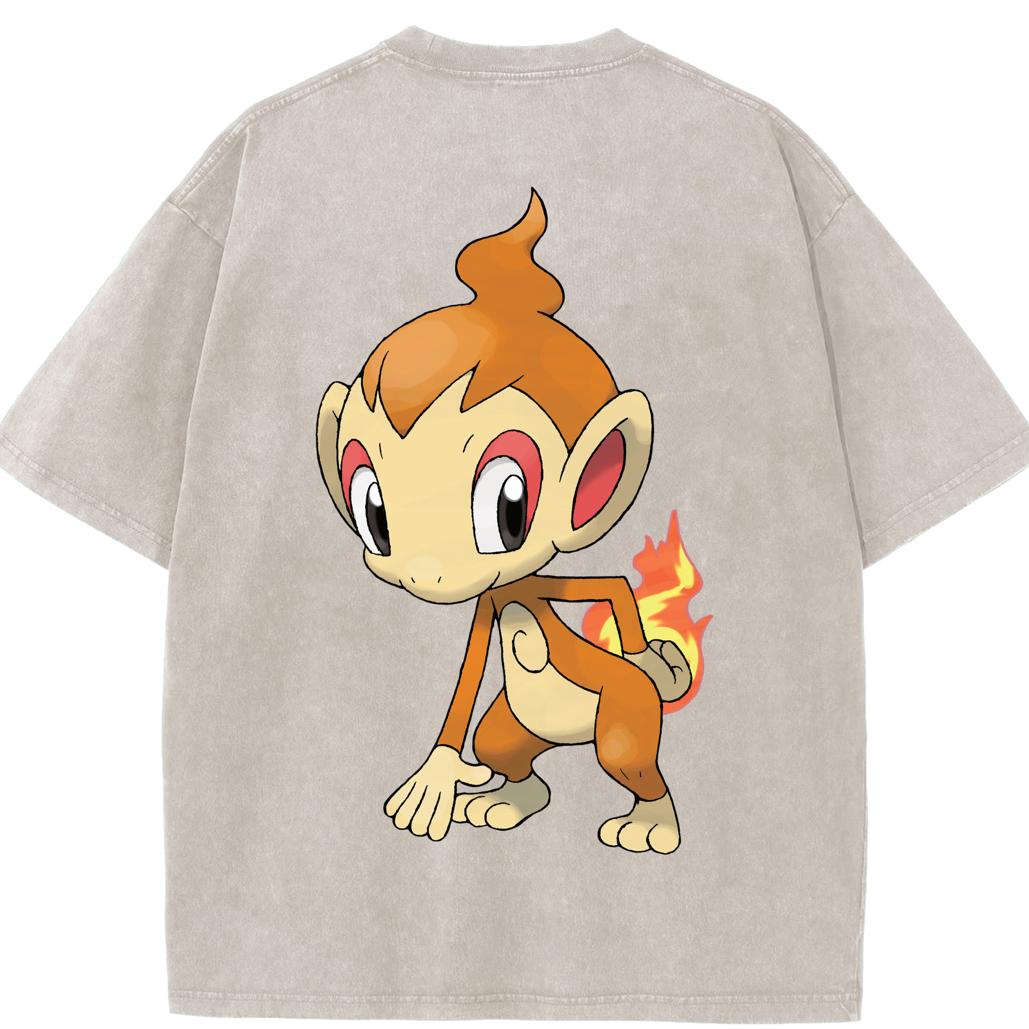 （画像用） ポケットモンスター Pokémon 綿100% ヴィンテージ風 半袖Tシャツ（背面プリント）