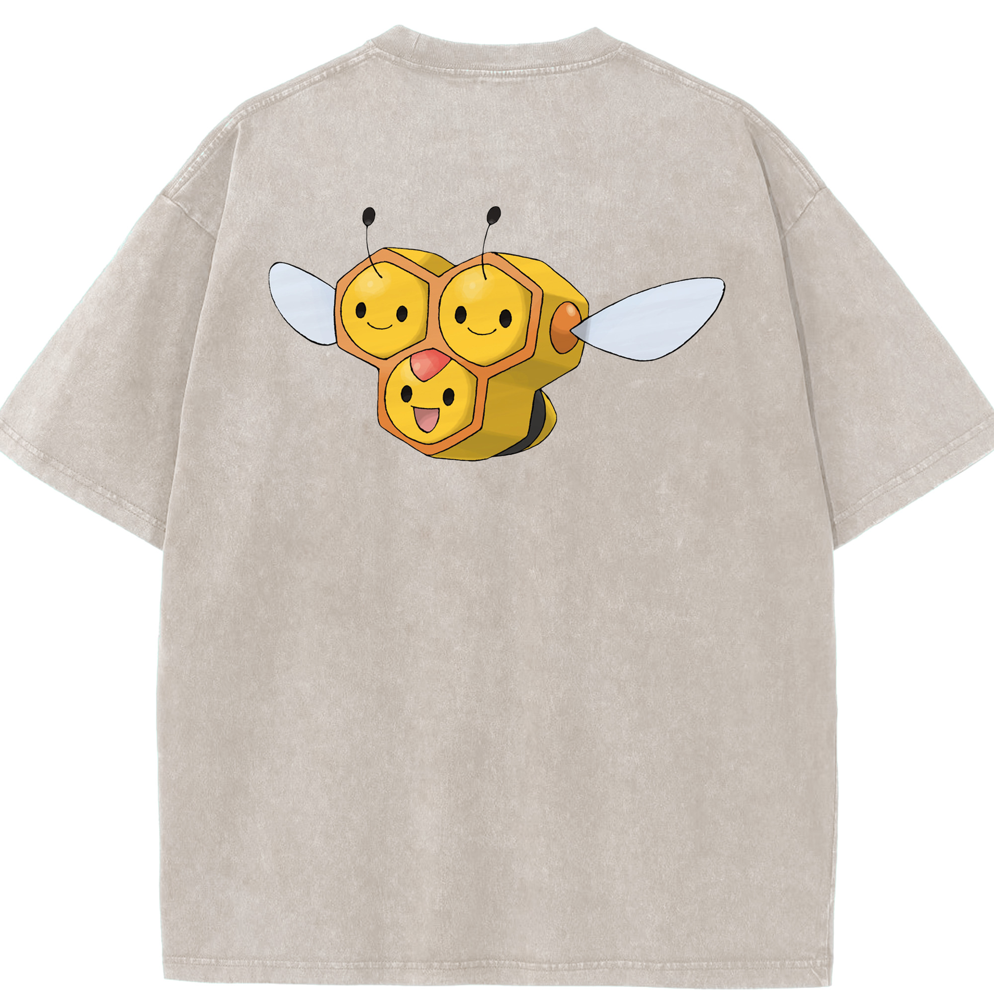 （画像用） ポケットモンスター Pokémon 綿100% ヴィンテージ風 半袖Tシャツ（背面プリント）