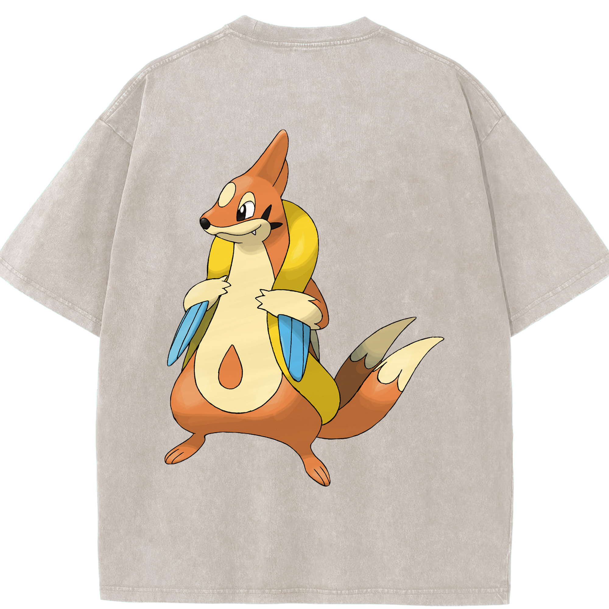 （画像用） ポケットモンスター Pokémon 綿100% ヴィンテージ風 半袖Tシャツ（背面プリント）