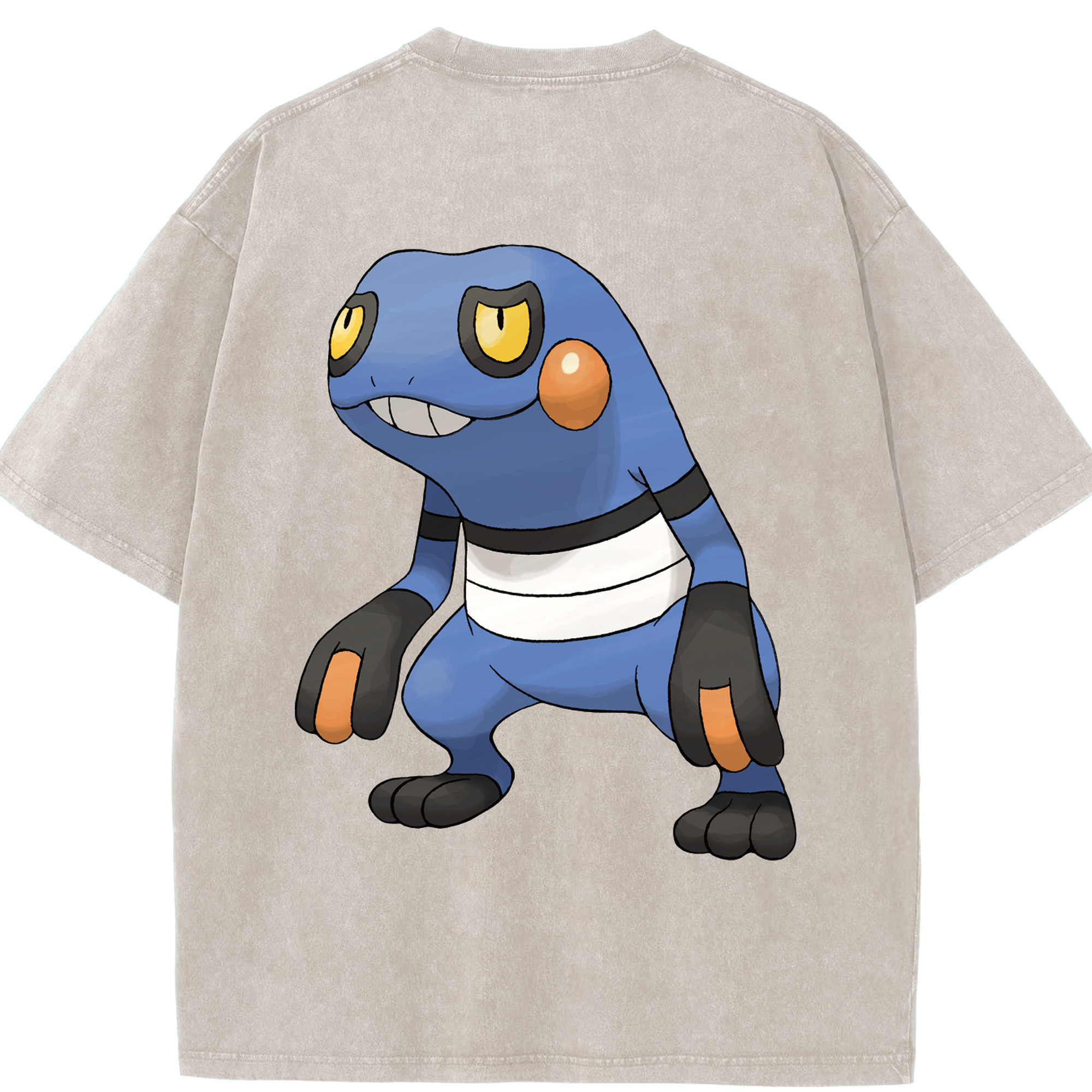 （画像用） ポケットモンスター Pokémon 綿100% ヴィンテージ風 半袖Tシャツ（背面プリント）