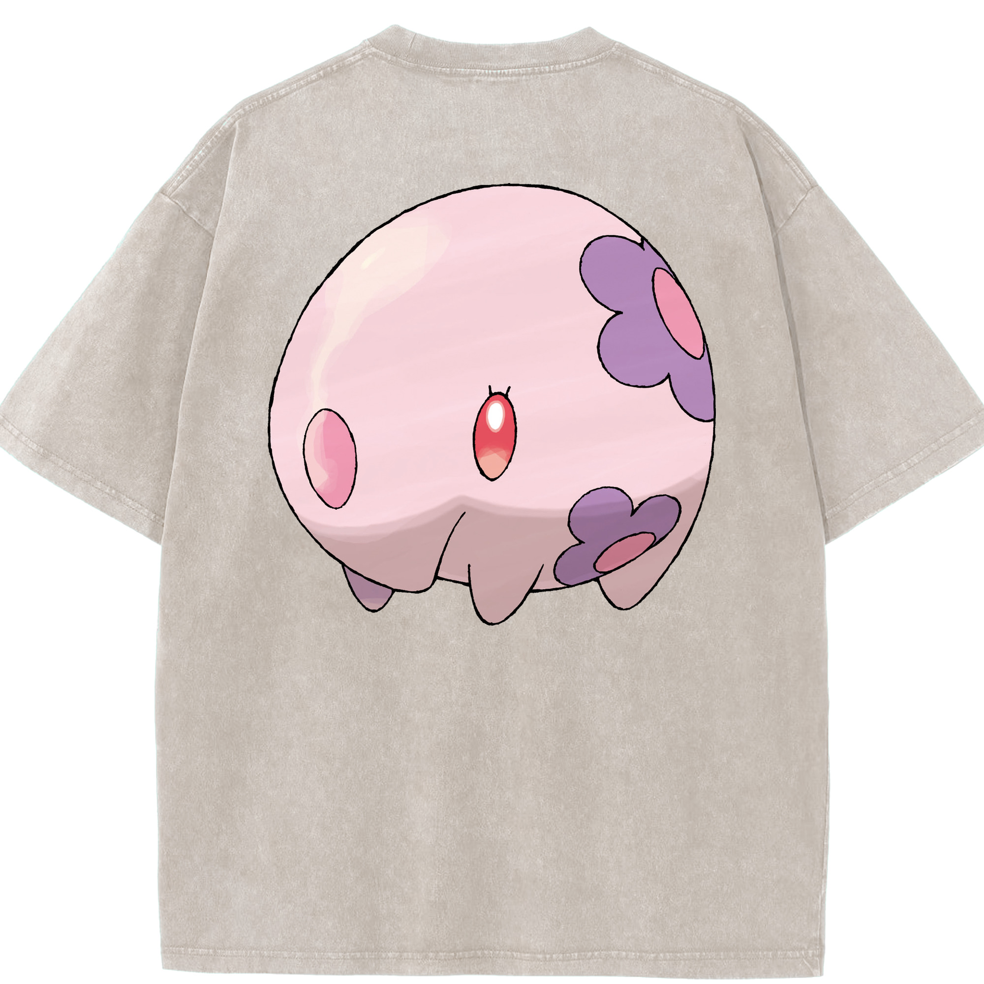 （画像用） ポケットモンスター Pokémon 綿100% ヴィンテージ風 半袖Tシャツ（背面プリント）