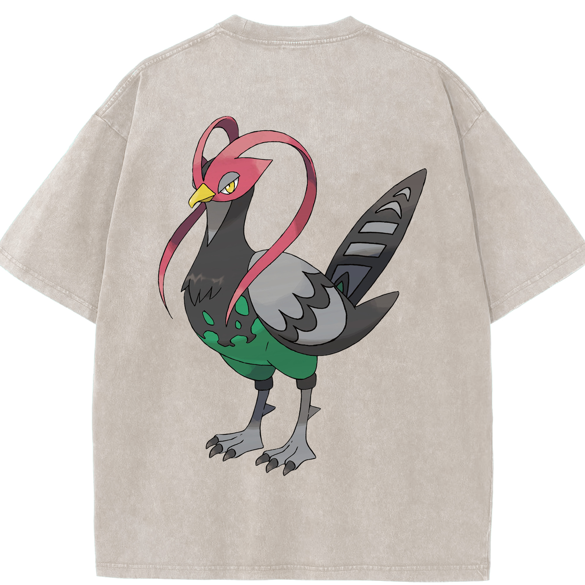 （画像用） ポケットモンスター Pokémon 綿100% ヴィンテージ風 半袖Tシャツ（背面プリント）