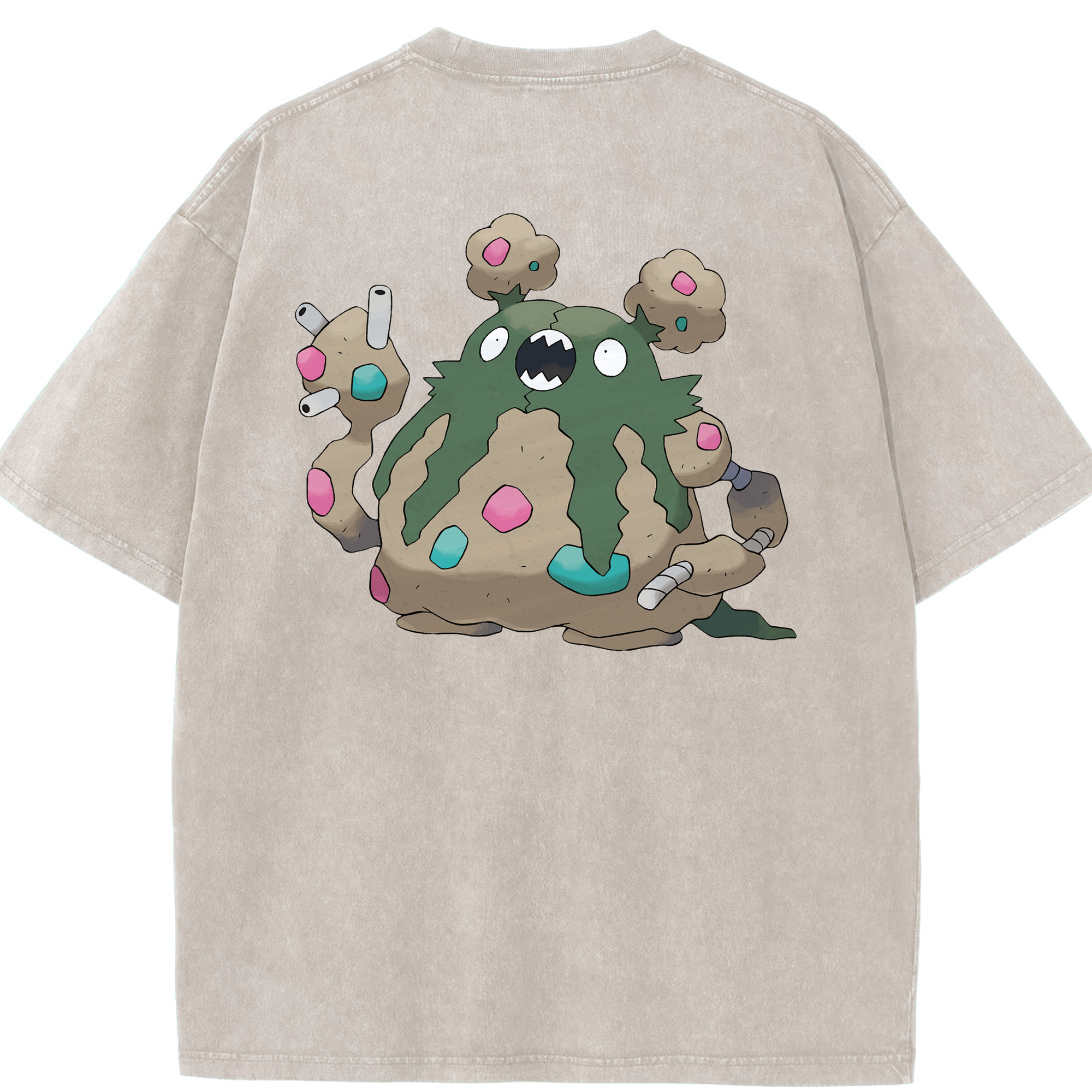 （画像用） ポケットモンスター Pokémon 綿100% ヴィンテージ風 半袖Tシャツ（背面プリント）