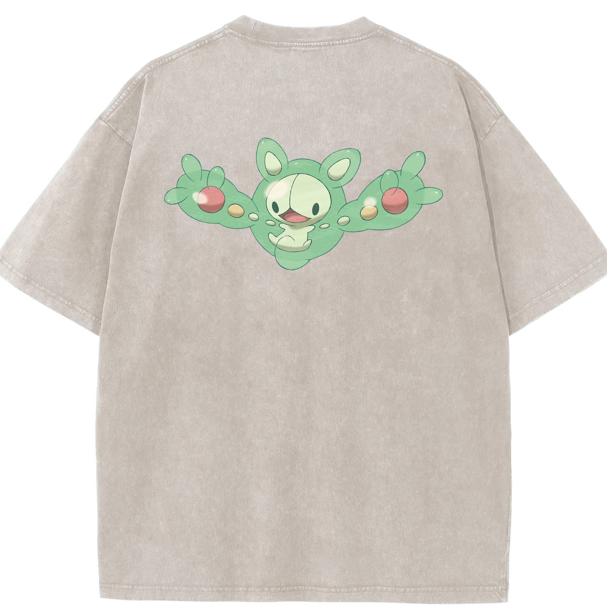 （画像用） ポケットモンスター Pokémon 綿100% ヴィンテージ風 半袖Tシャツ（背面プリント）