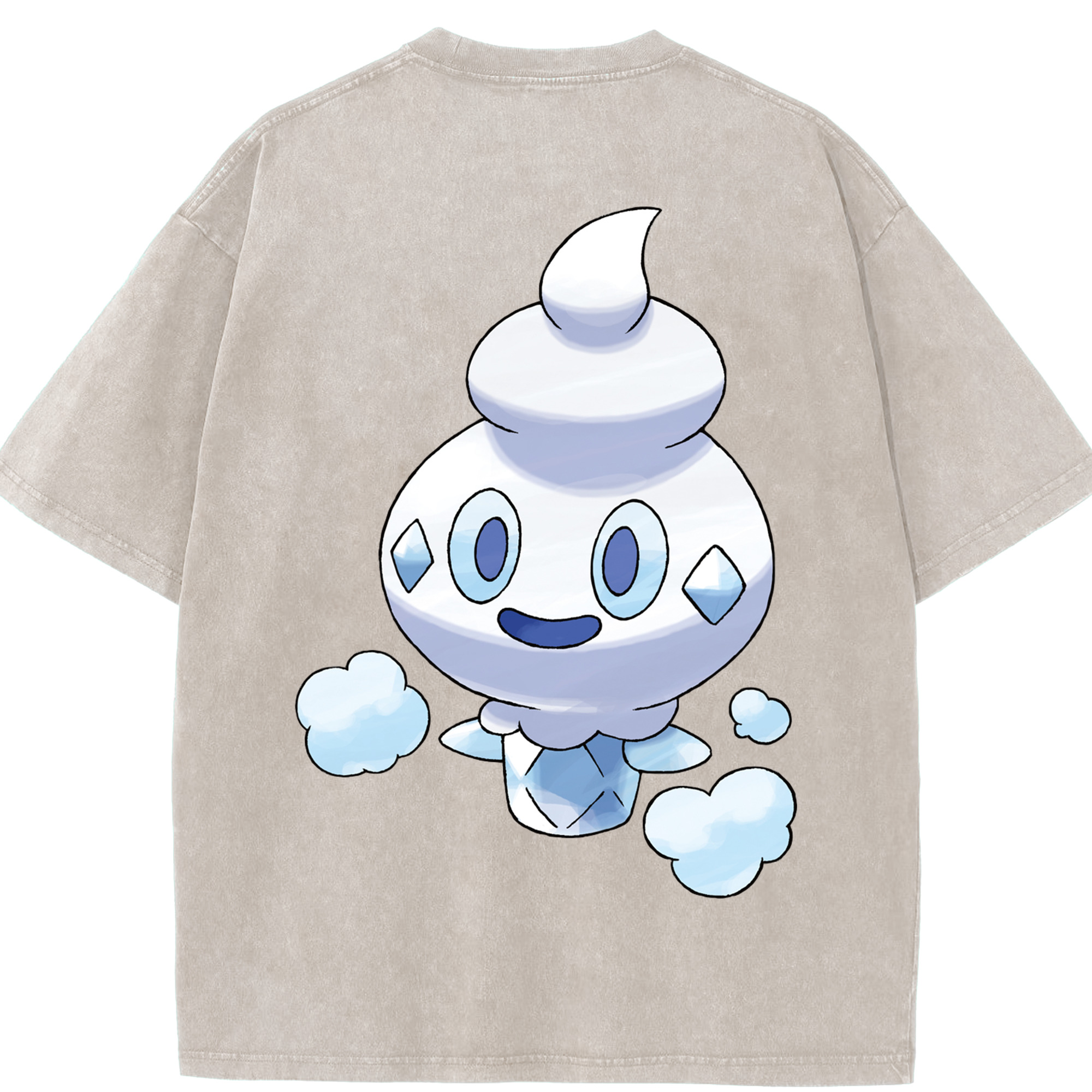 （画像用） ポケットモンスター Pokémon 綿100% ヴィンテージ風 半袖Tシャツ（背面プリント）