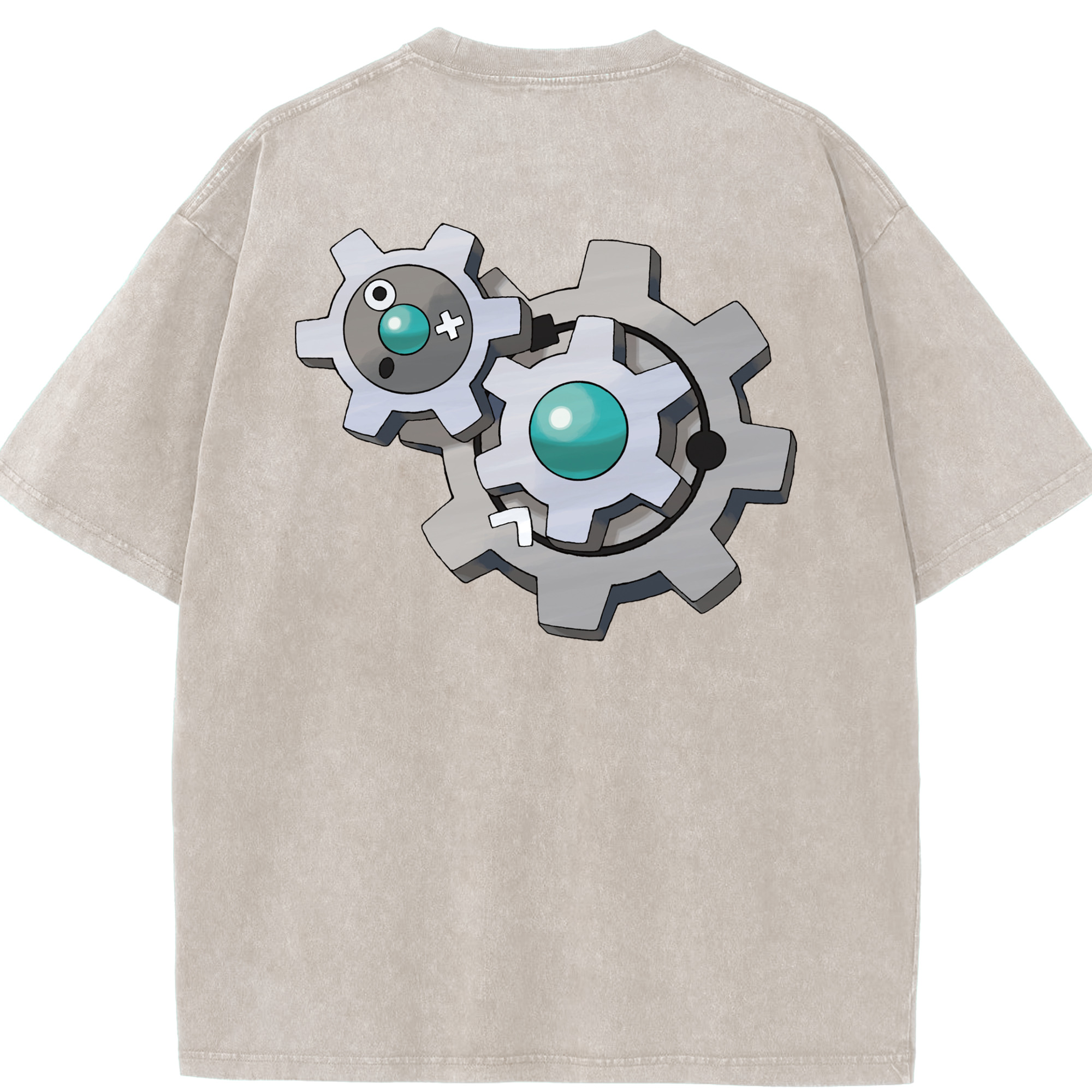 （画像用） ポケットモンスター Pokémon 綿100% ヴィンテージ風 半袖Tシャツ（背面プリント）